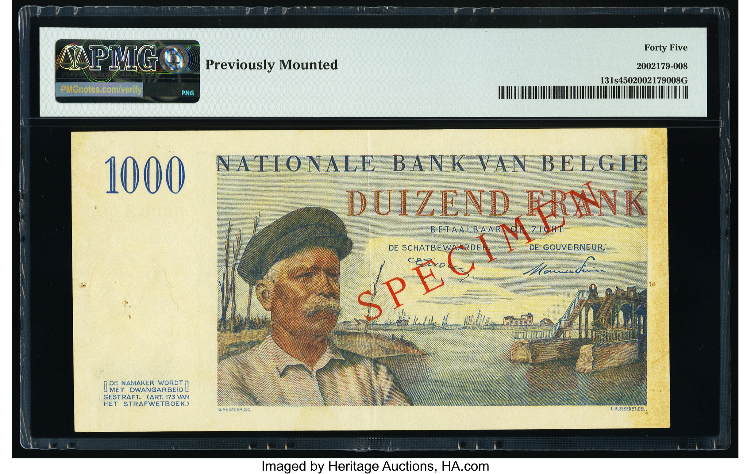 image for: Belgium  1,000 francs (B580c)