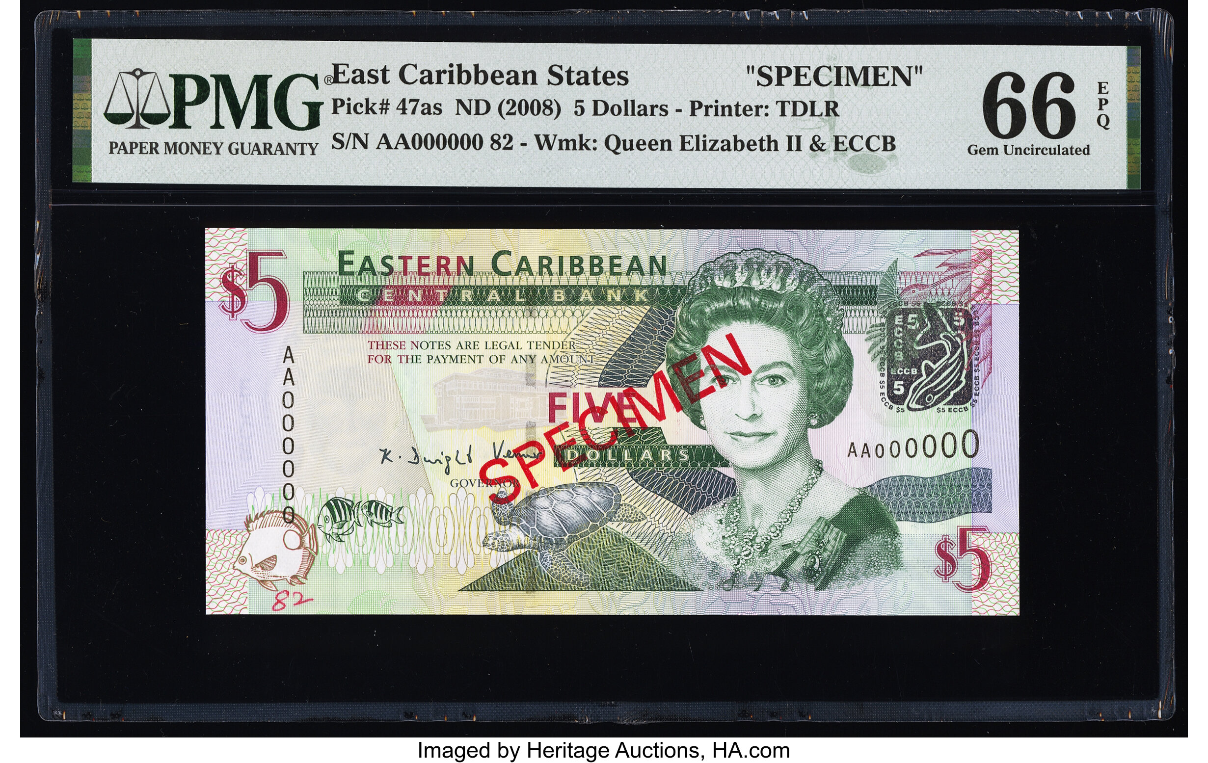 image for: East Caribbean States  5 dollars (B231a)