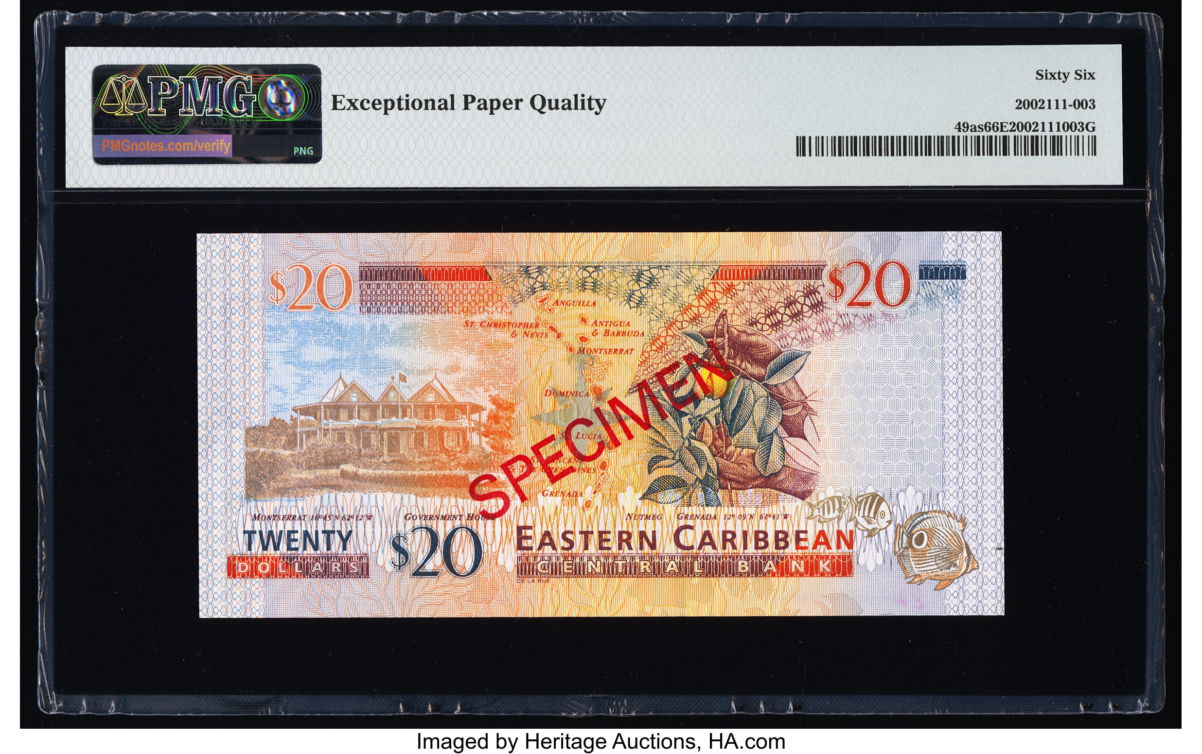 image for: East Caribbean States  20 dollars (B233a)
