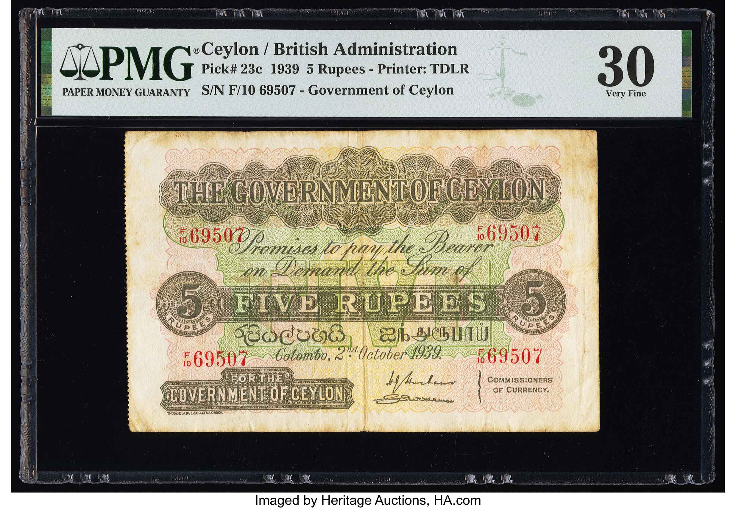 image for: Ceylon  5 rupees (B216g)