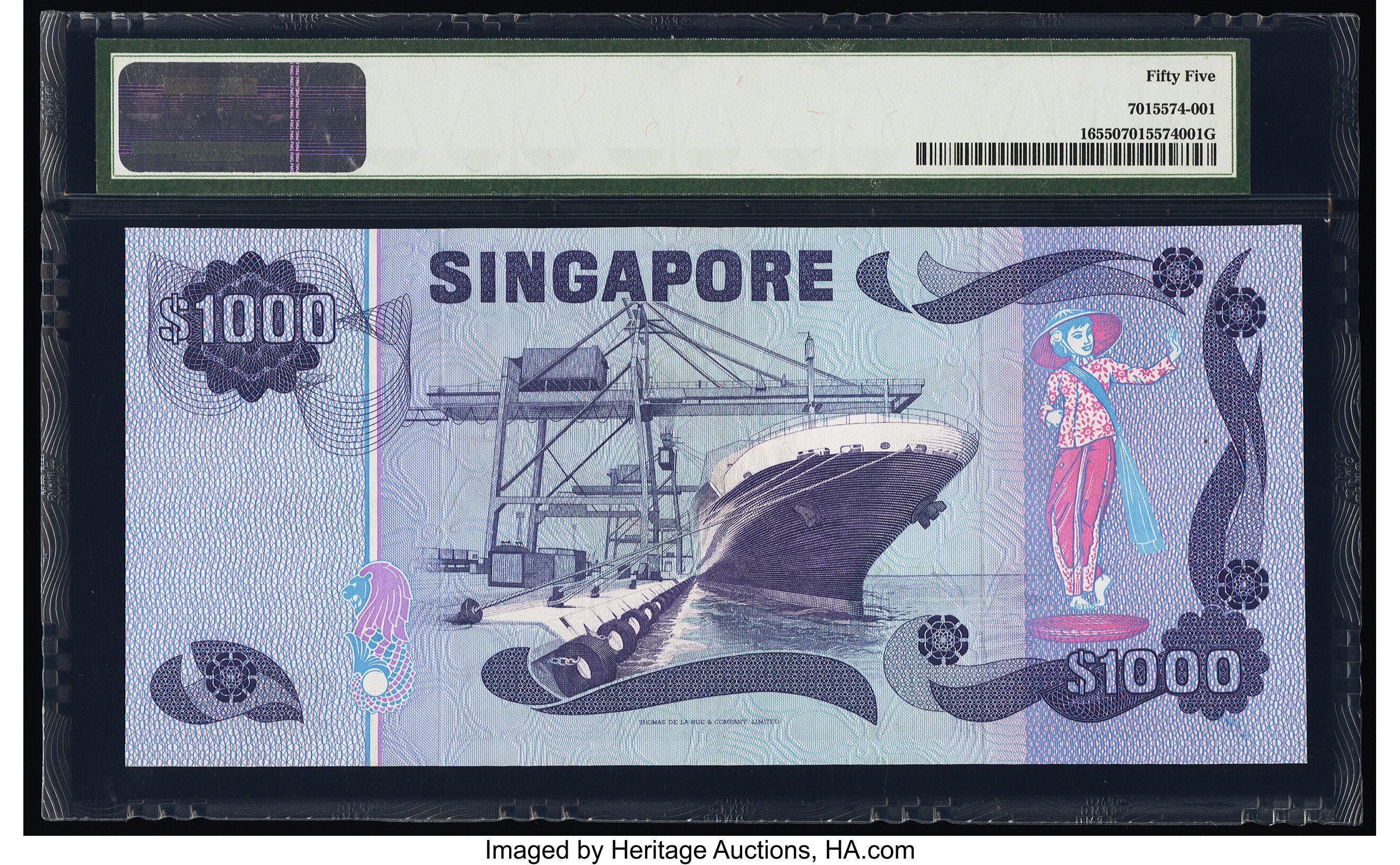 image for: Singapore  1,000 dollars (B117as)
