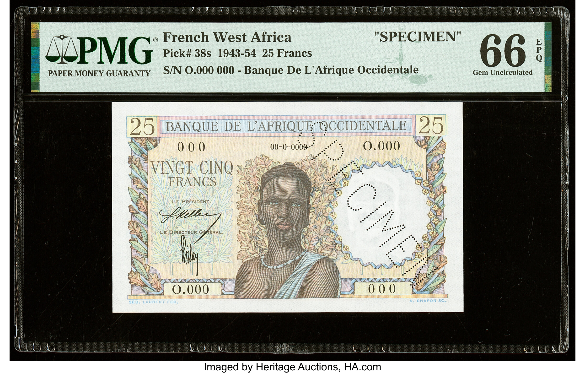 image for: French West Africa  25 francs(B122s3)