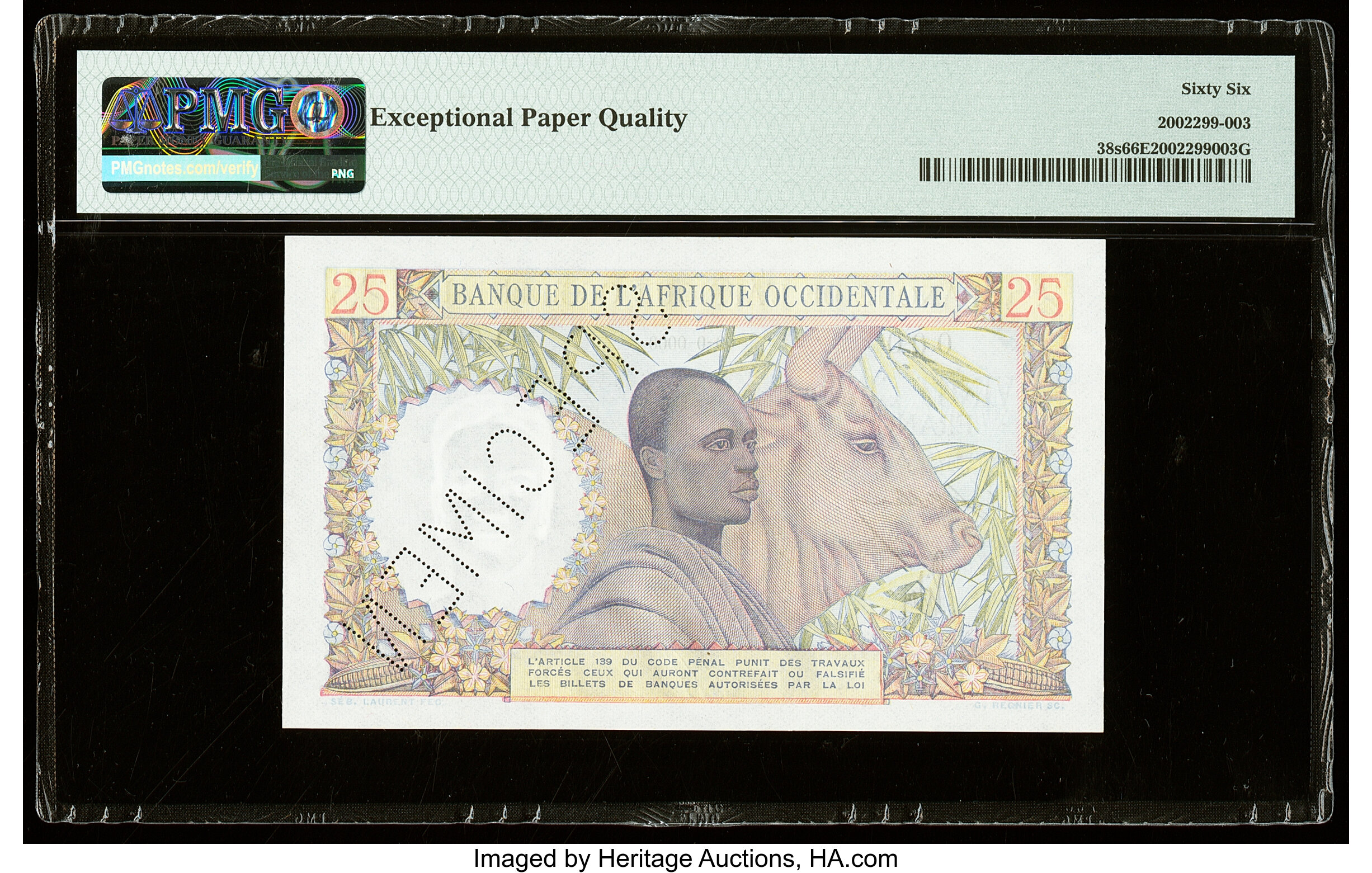 image for: French West Africa  25 francs(B122s3)