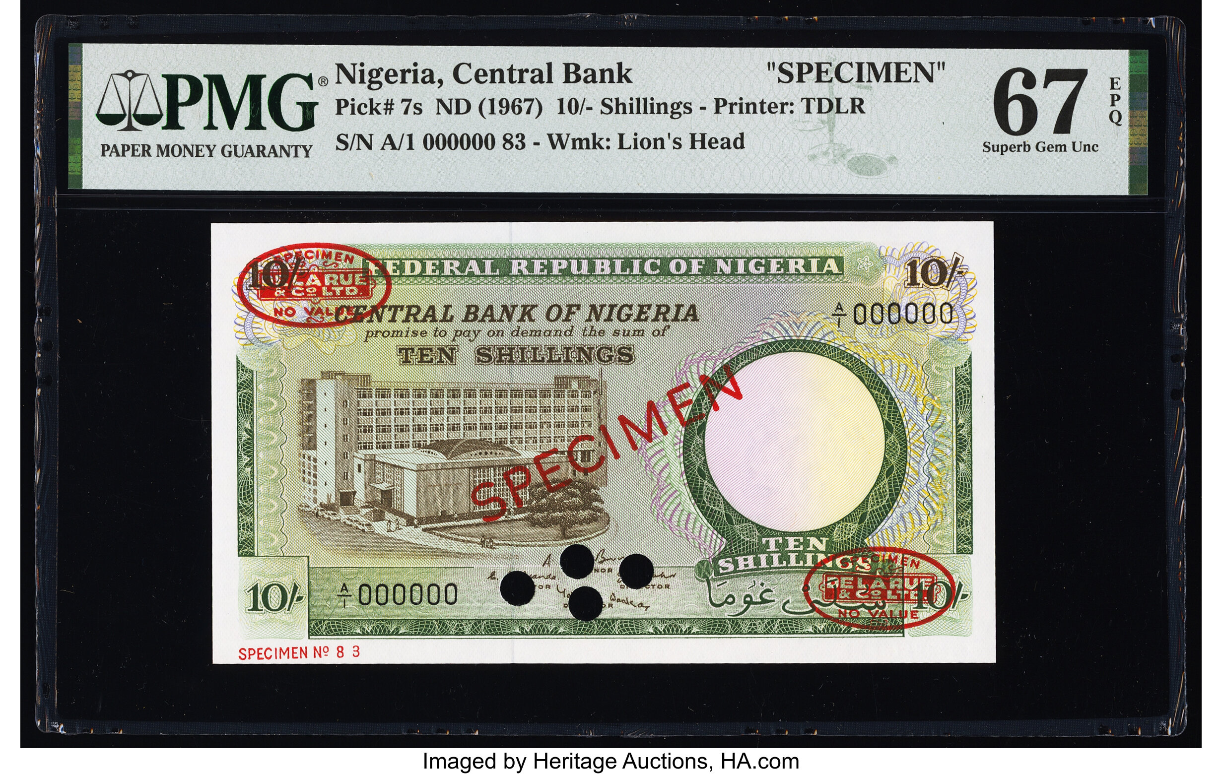 image for: Nigeria  10 shillings (B206as5)
