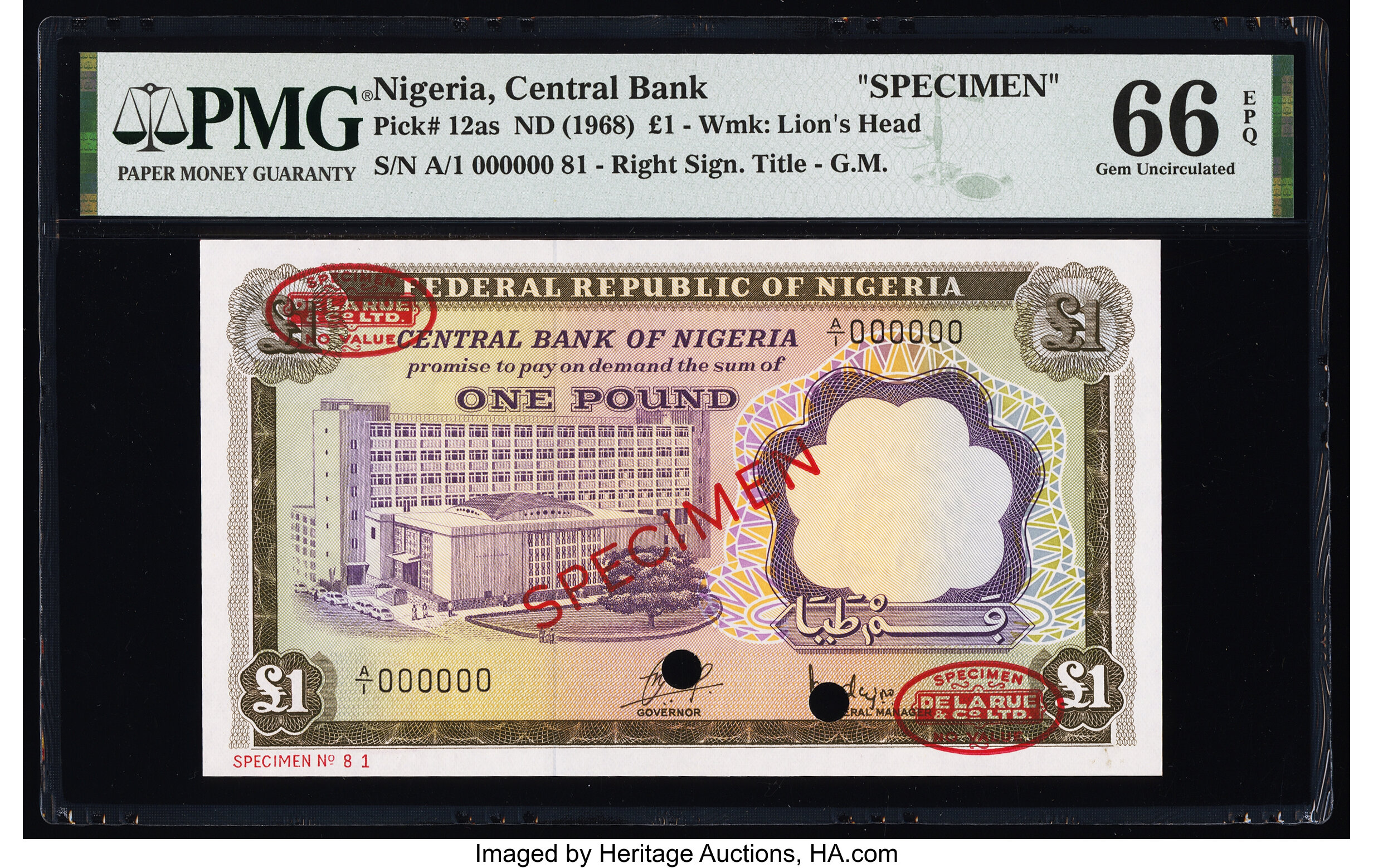 image for: Nigeria  1 pound (B211as2)