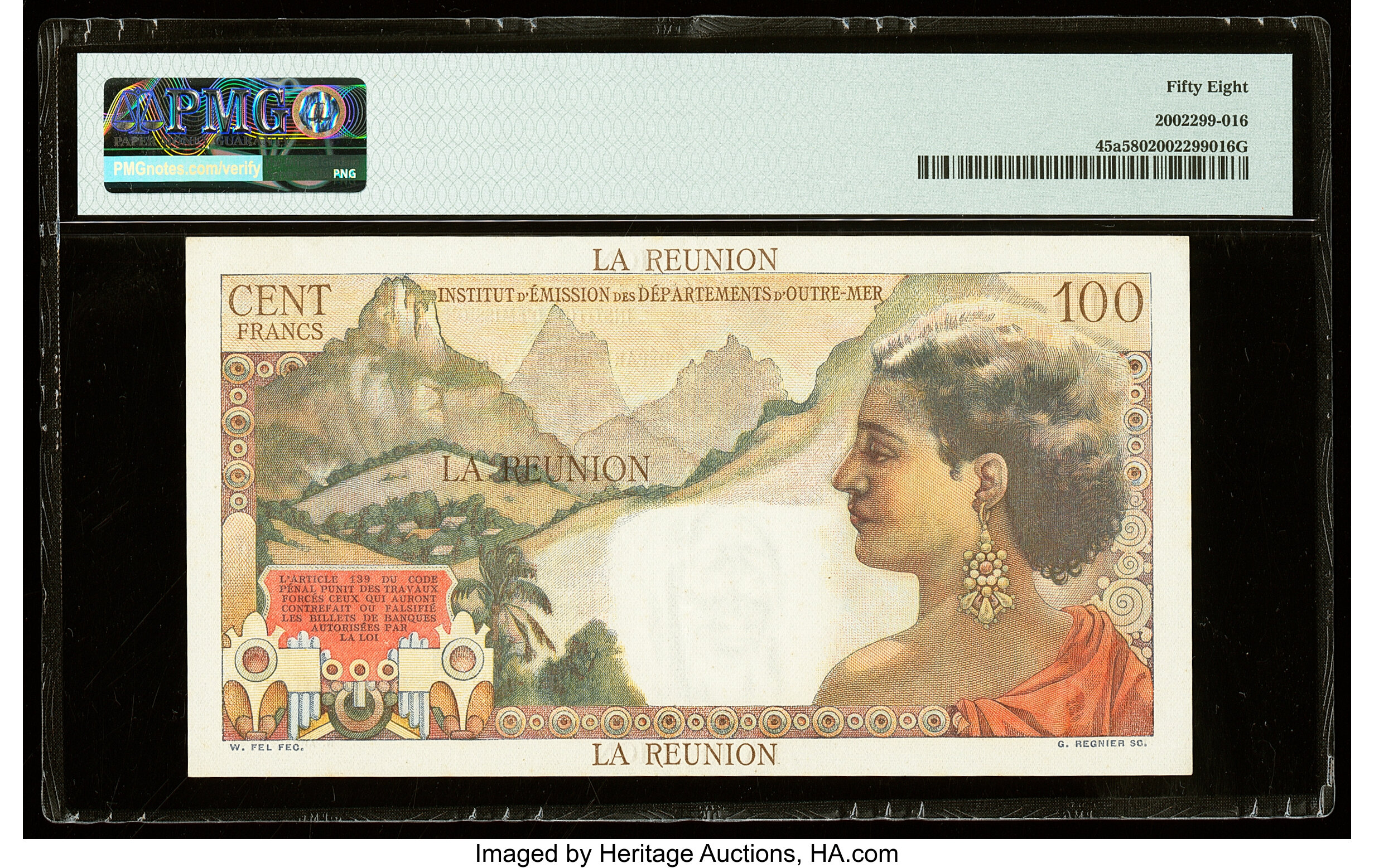 image for: Reunion  100 francs(B408as2)
