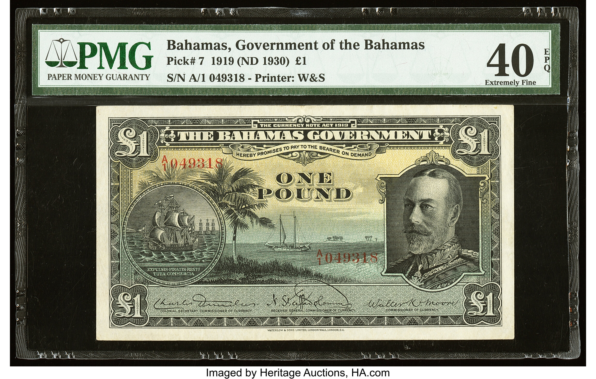 image for: Bahamas  1 pound(B107a)