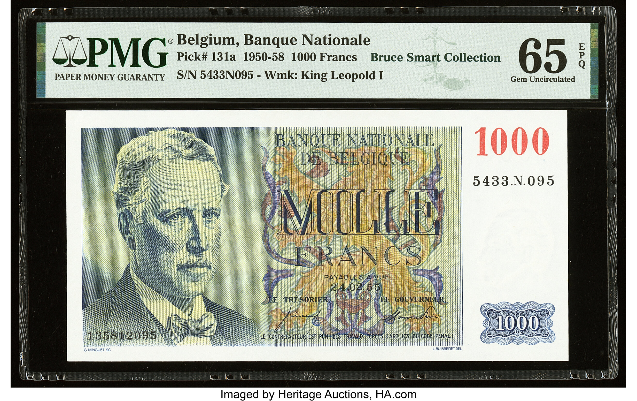image for: Belgium  1,000 francs (B580as2)