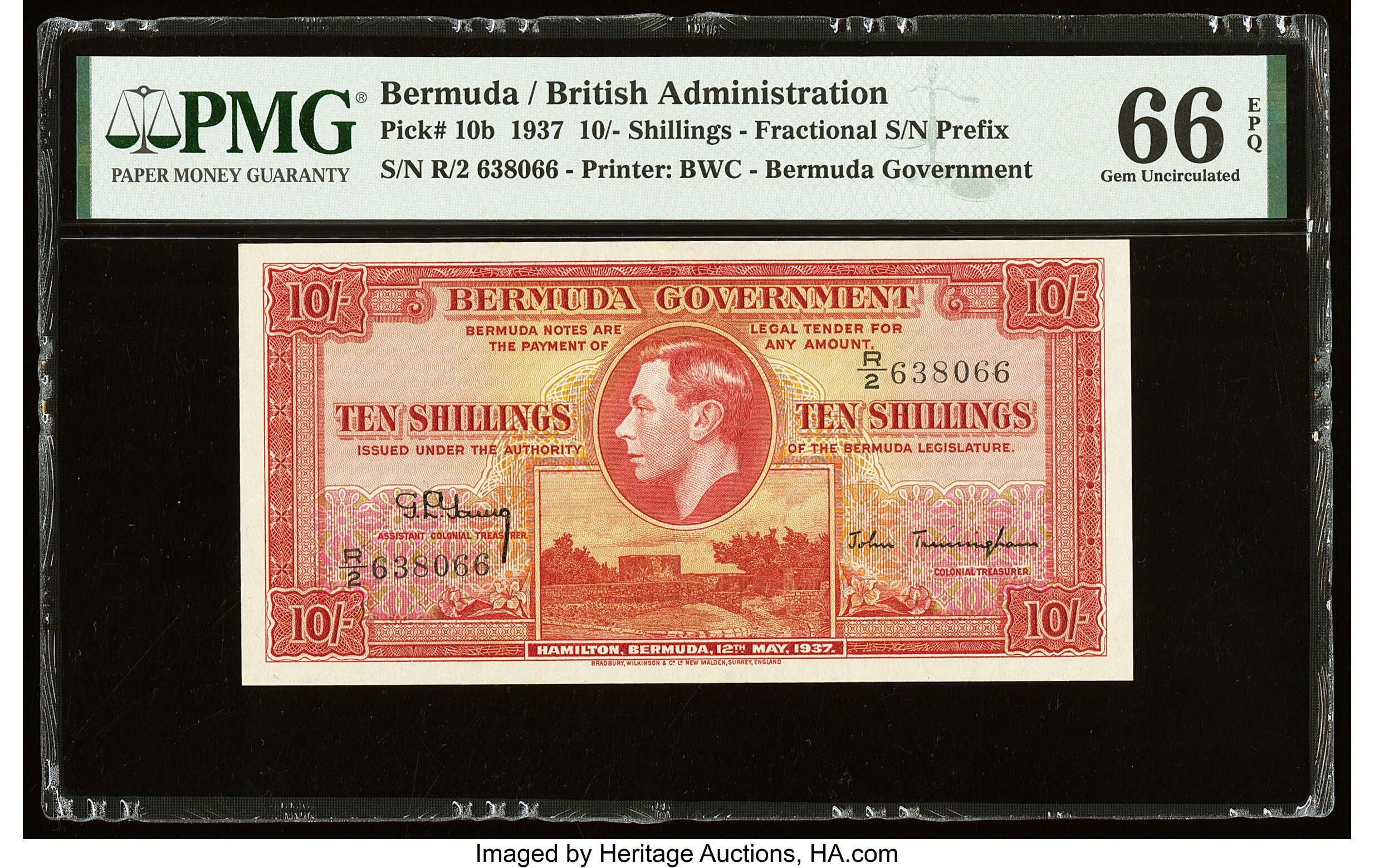 image for: Bermuda  10 shillings(B110bs)