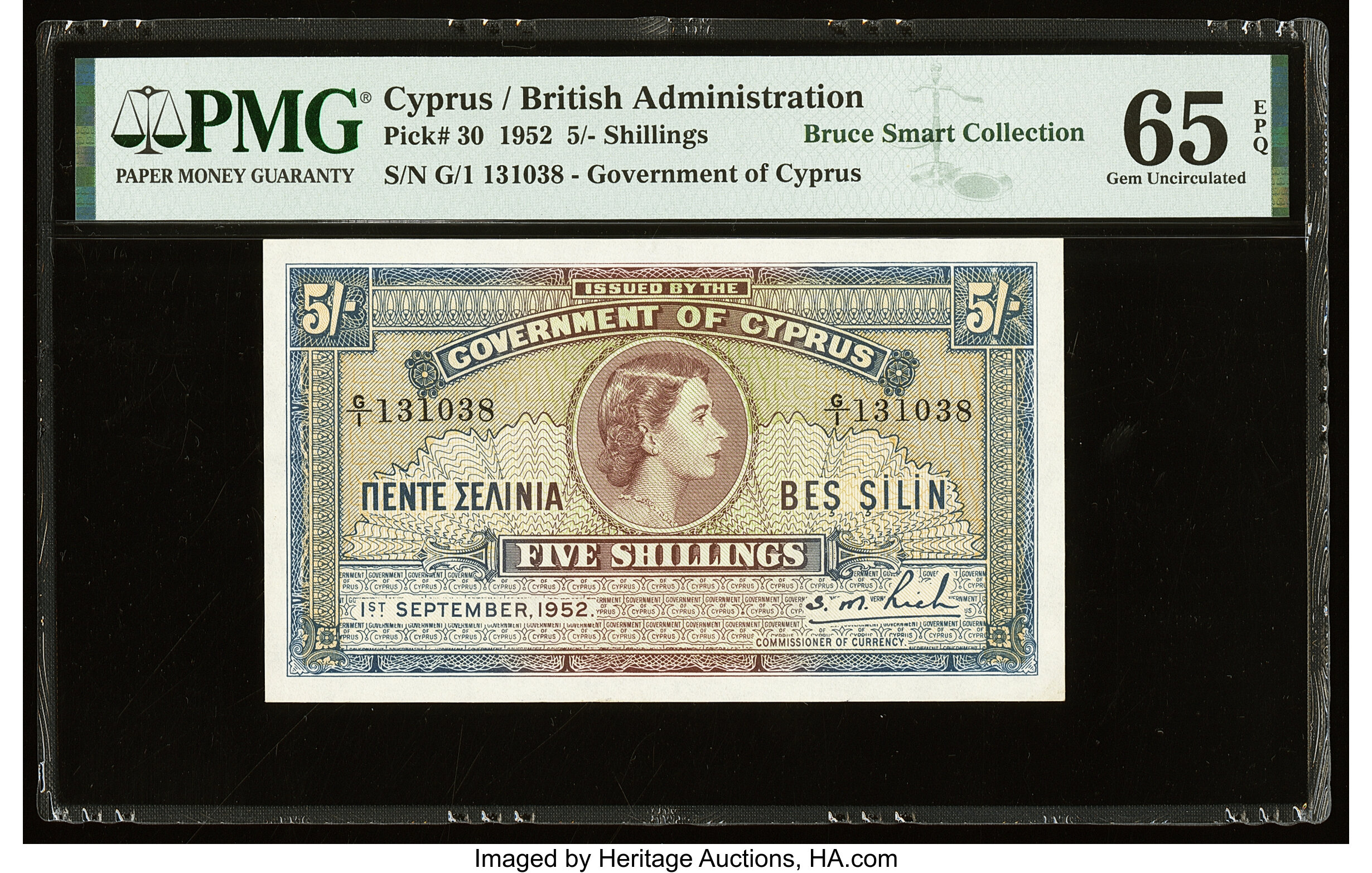 image for: Cyprus  5 shillings (B130a)