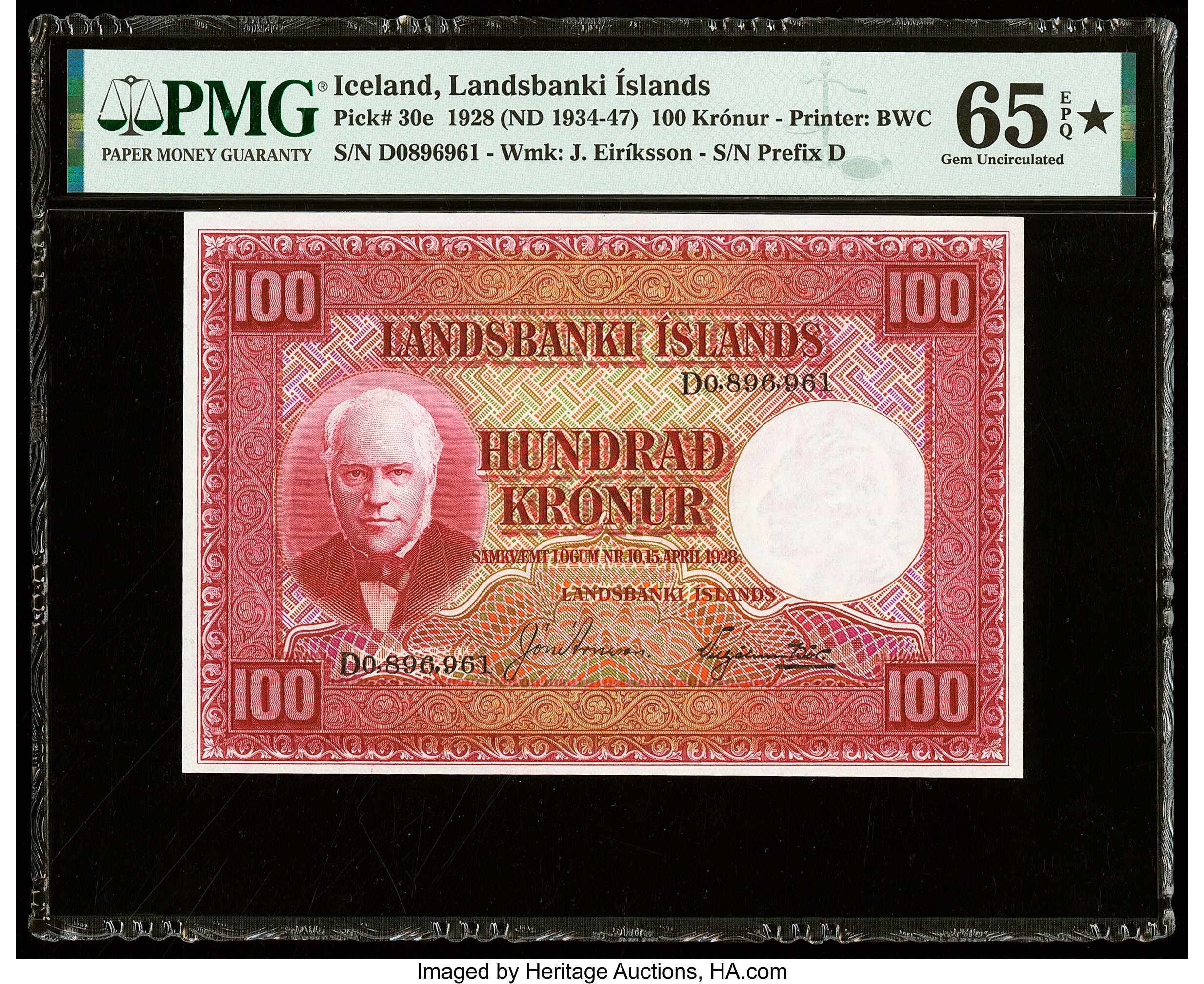 image for: Iceland  100 kr?nur (B608a2s)