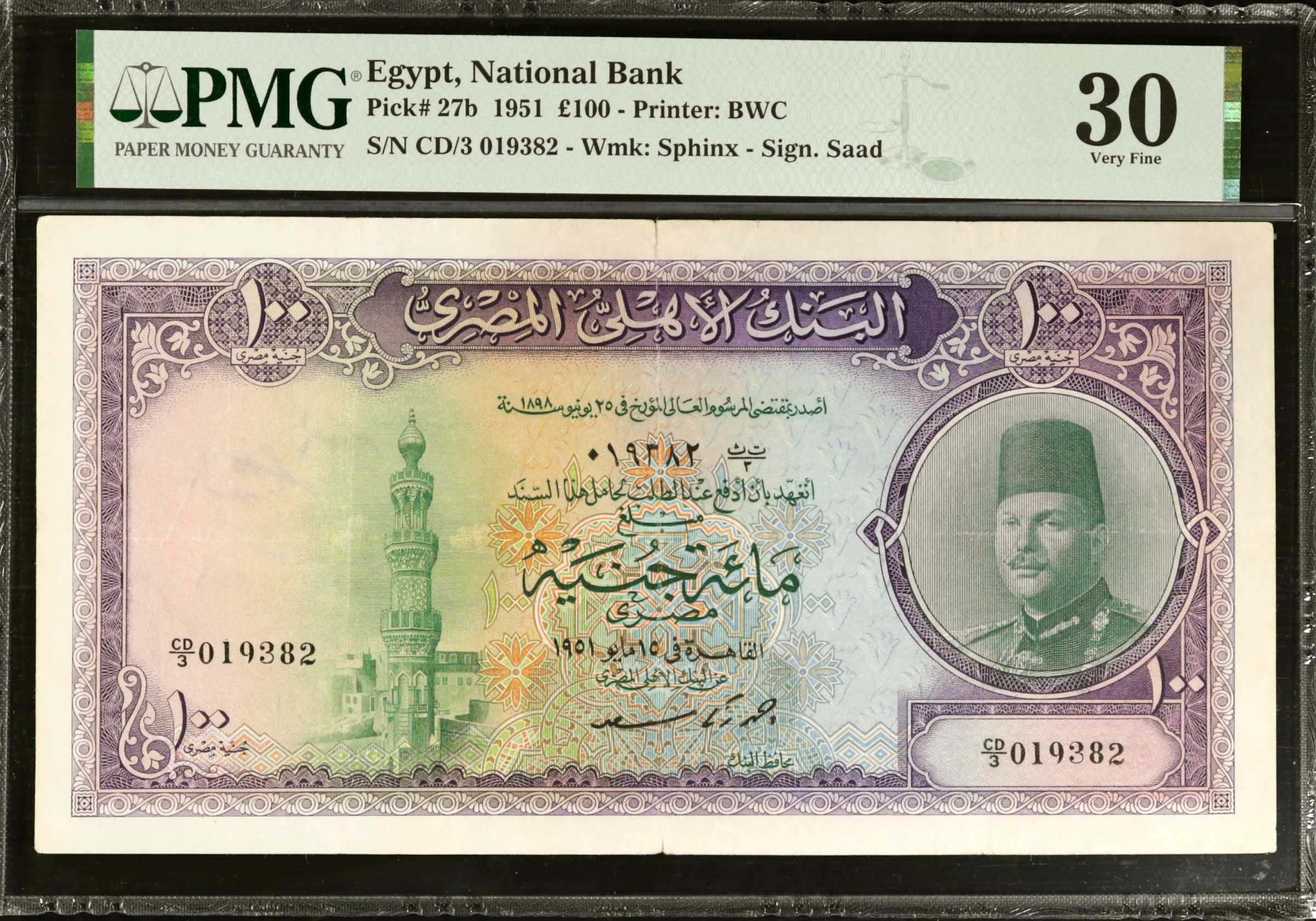 image for: Egypt  100 Egyptian pounds (B127bs)