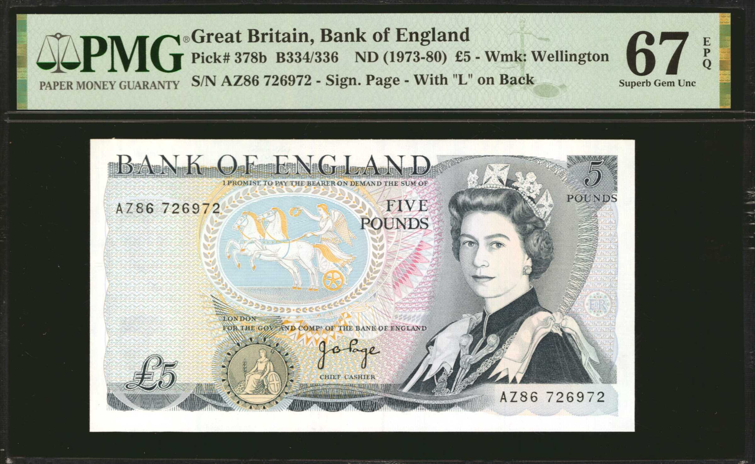 image for: United Kingdom  5 pounds (B185e)