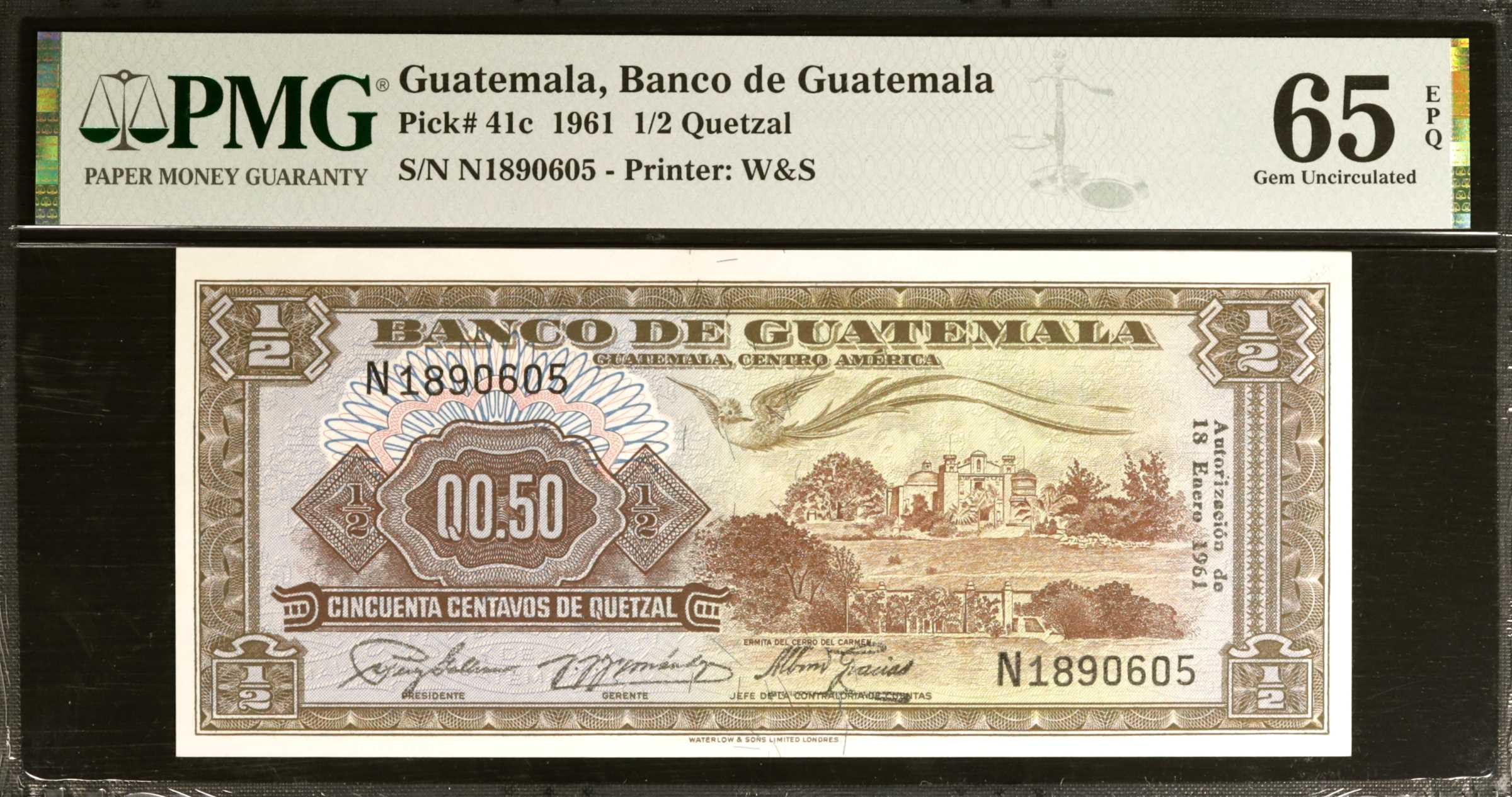 image for: Guatemala  1/2 quetzal (B523b)