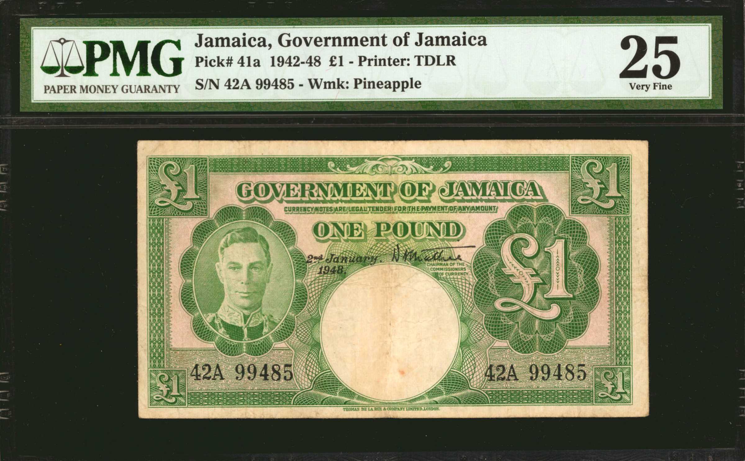 image for: Jamaica  1 pound (B110a)