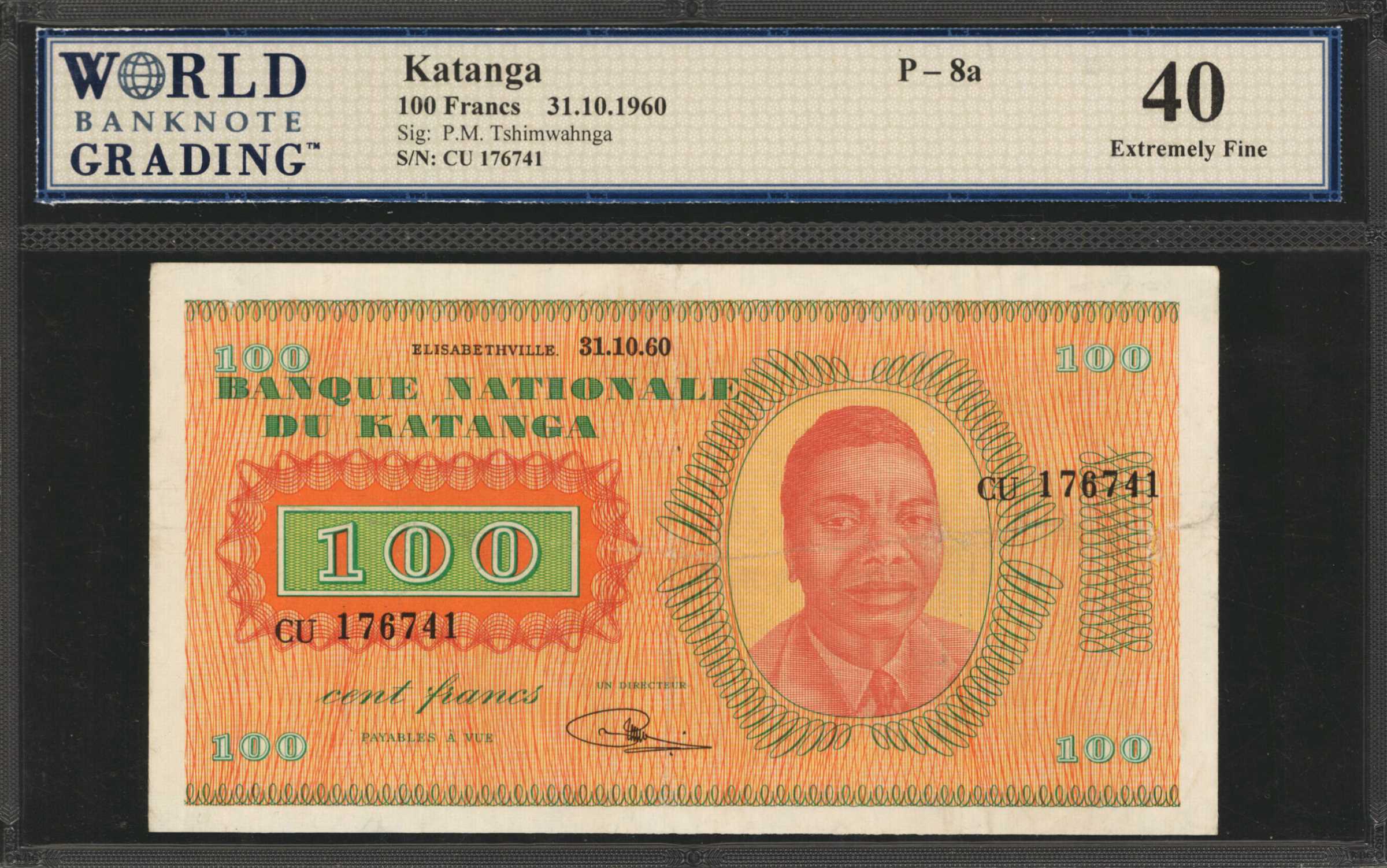image for: Katanga  100 francs(B206ar2)