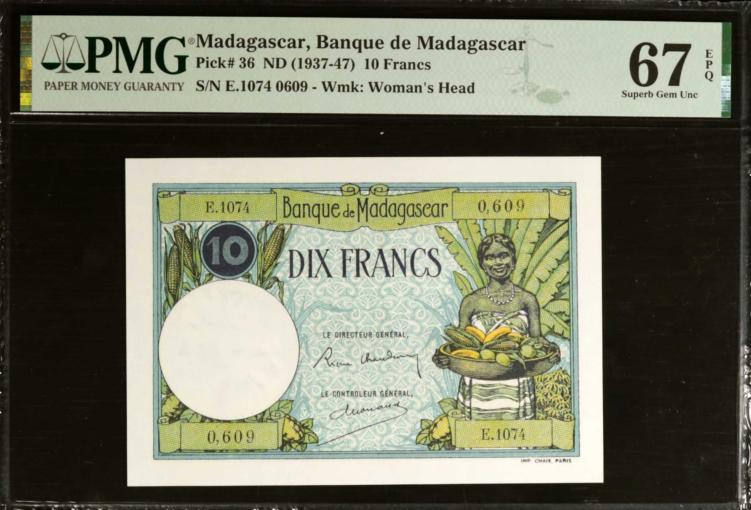 image for: Madagascar  10 francs(B203b)