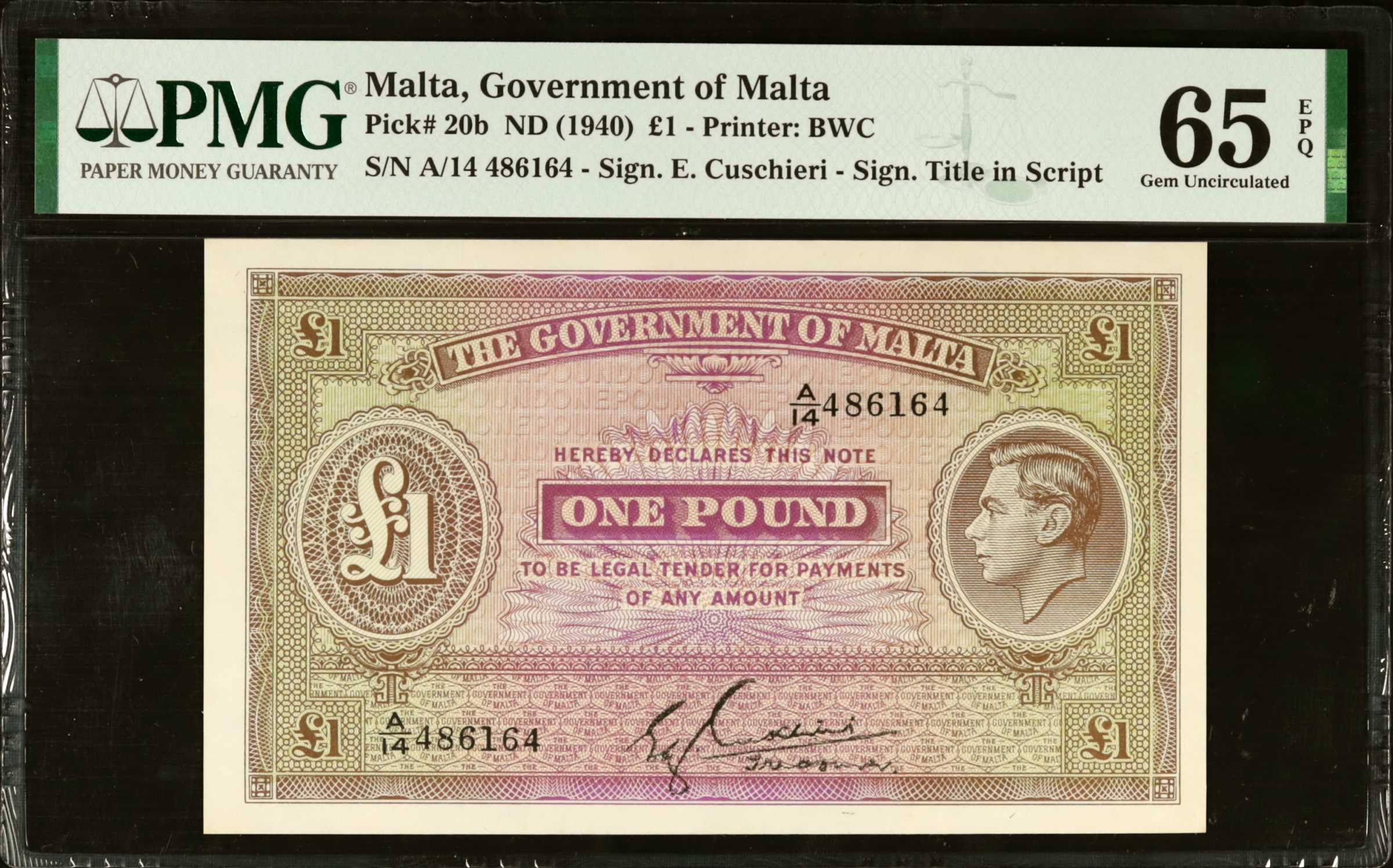 image for: Malta  1 pound (B119a)
