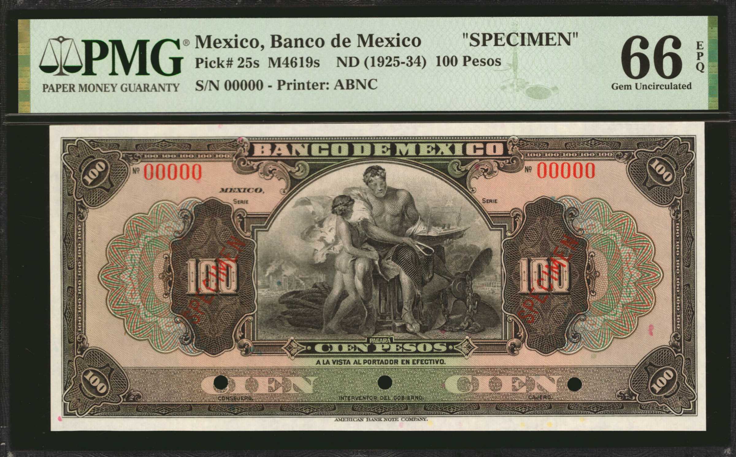  1° DE SEPTIEMBRE DE 1925 Sig 1: Escobar Series A No prefix 7-digit s/n 