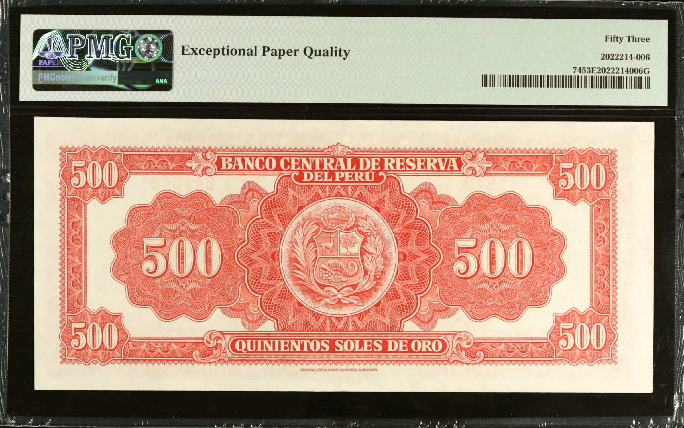 image for: Peru  500 soles de oro(B431b)