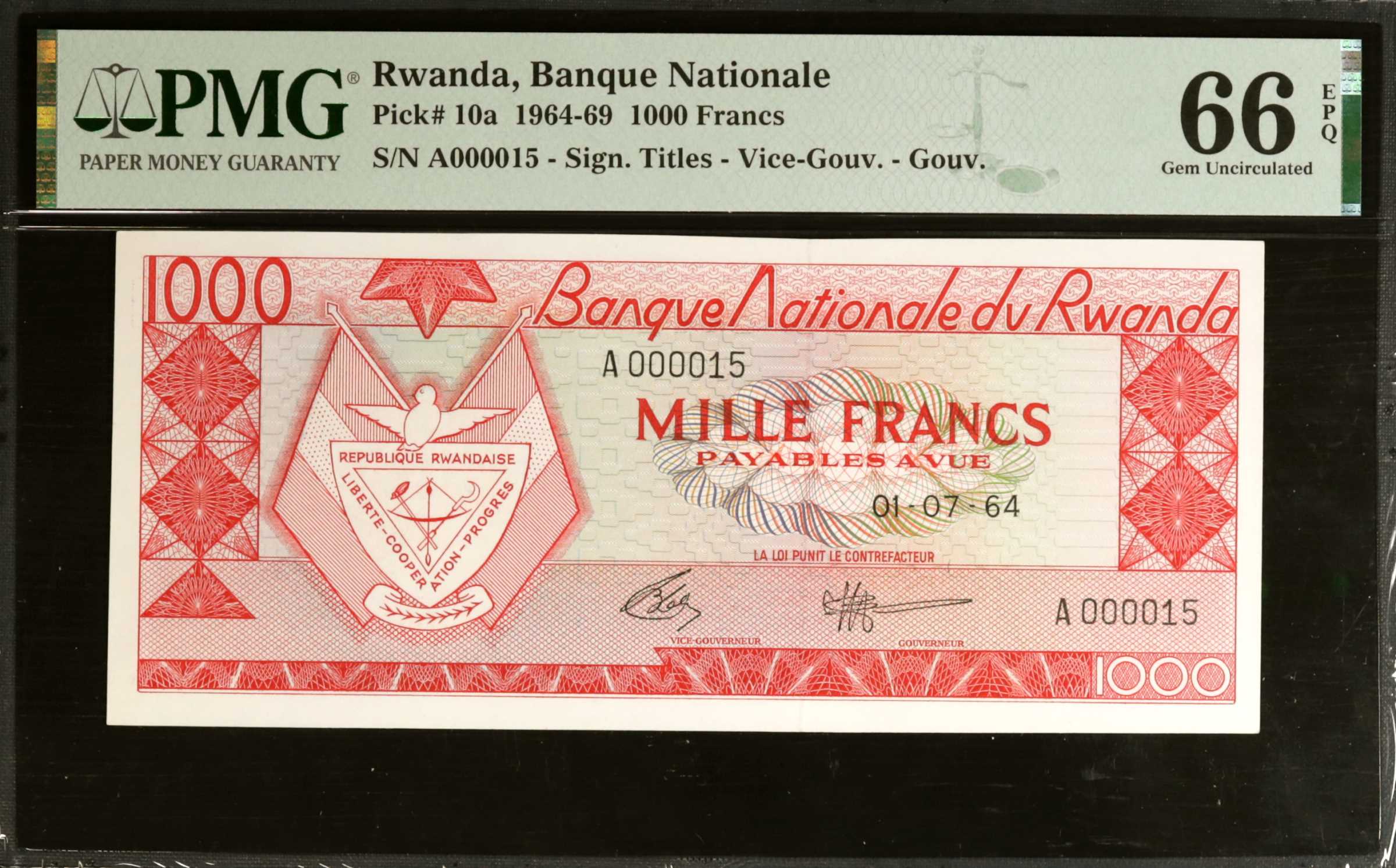 image for: Rwanda  1,000 francs(B110b)