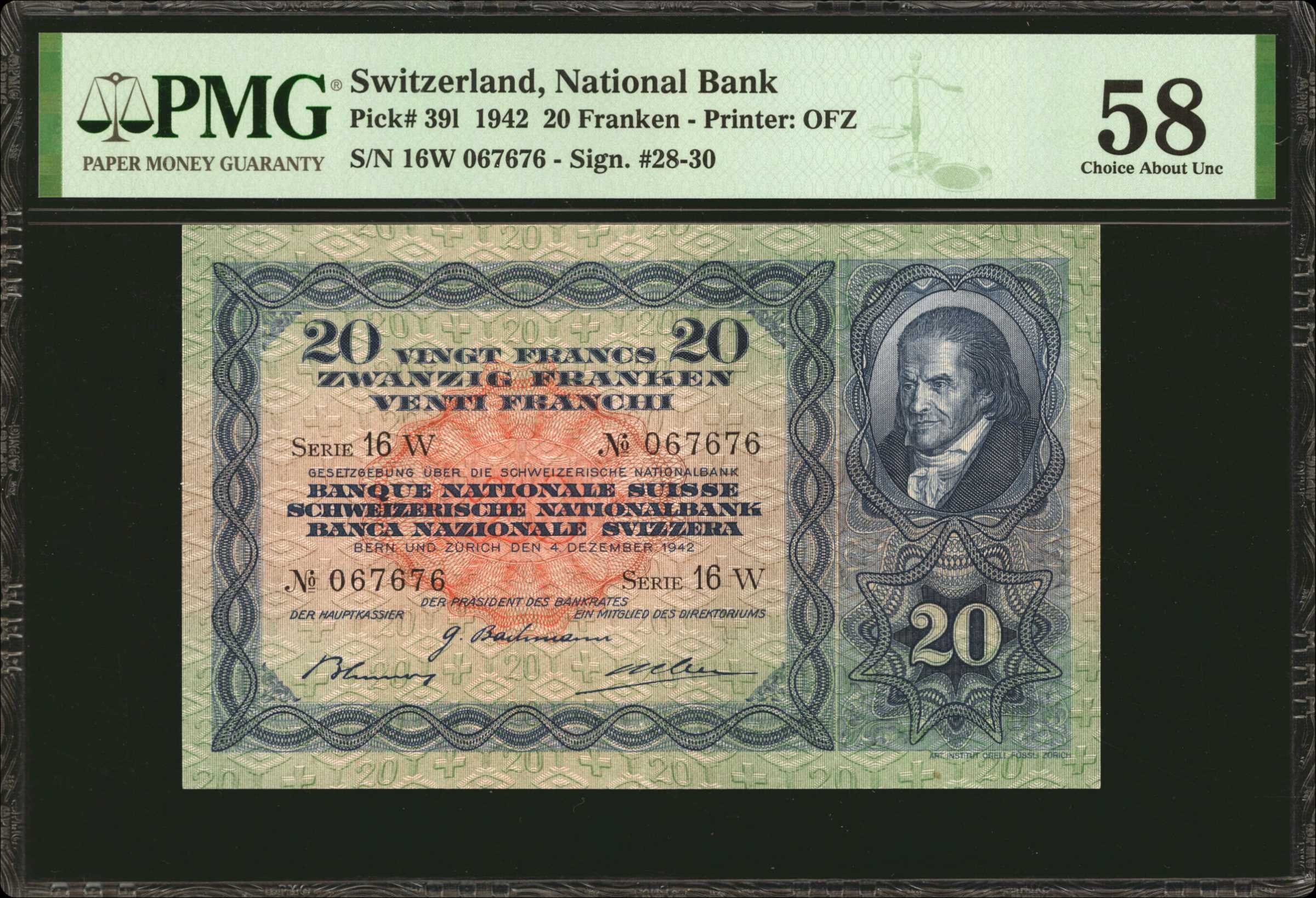 image for: Switzerland  20 francs (B324n)