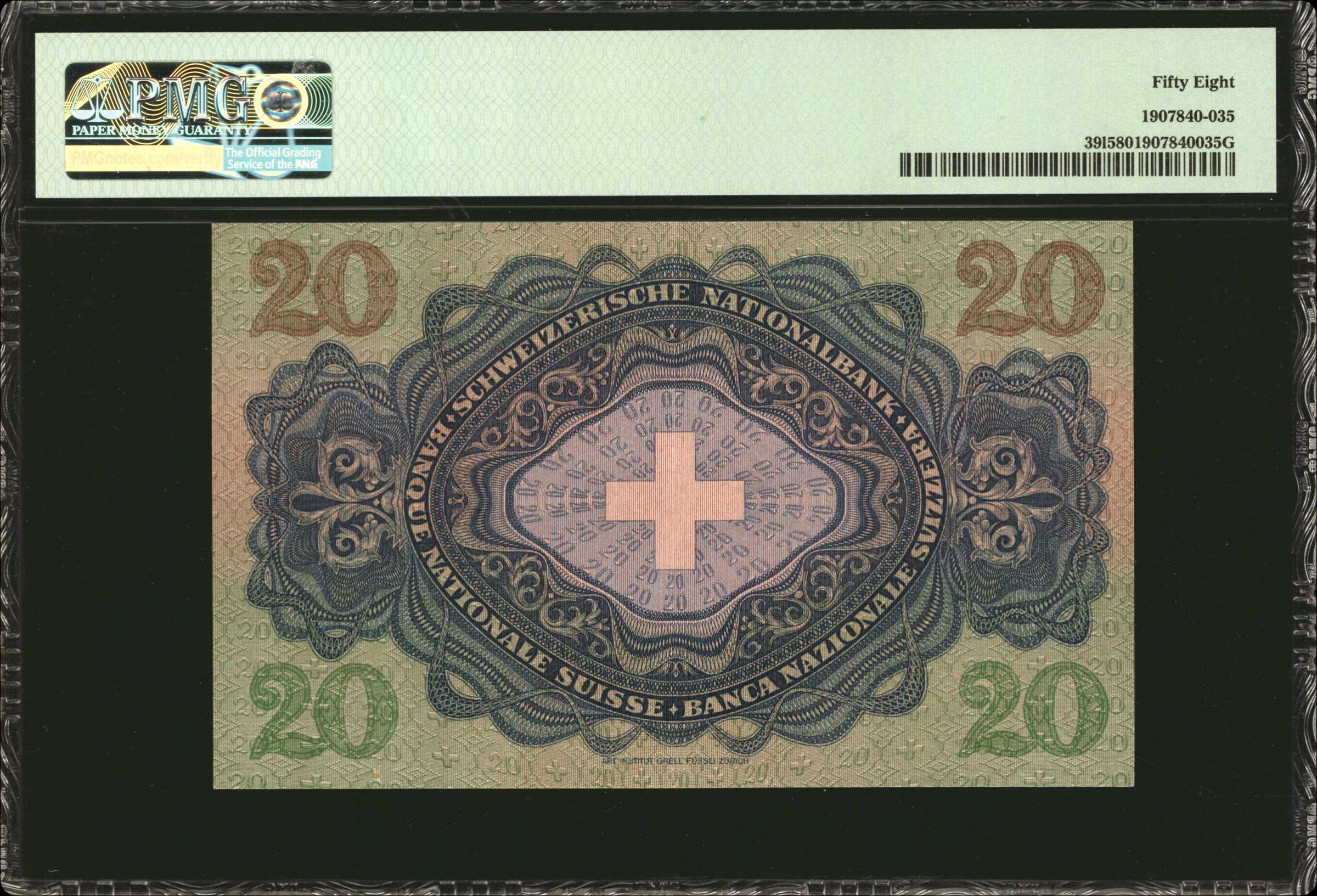 image for: Switzerland  20 francs (B324o)
