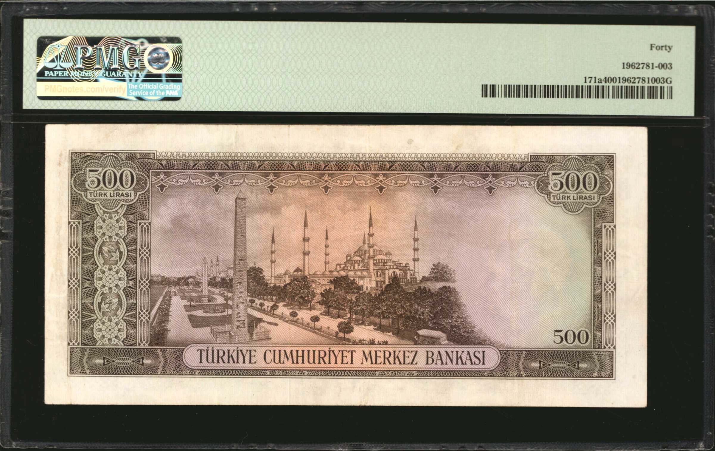 image for: Turkey  500 T?rk liras? (B255a)