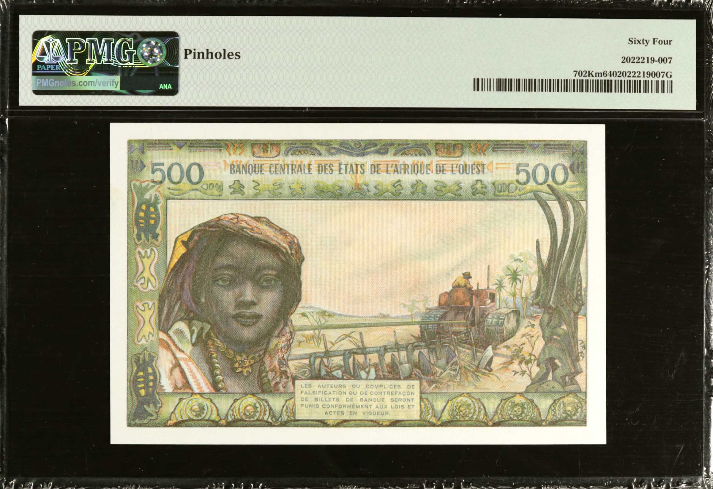 image for: West African States  500 francs (B107Kc)