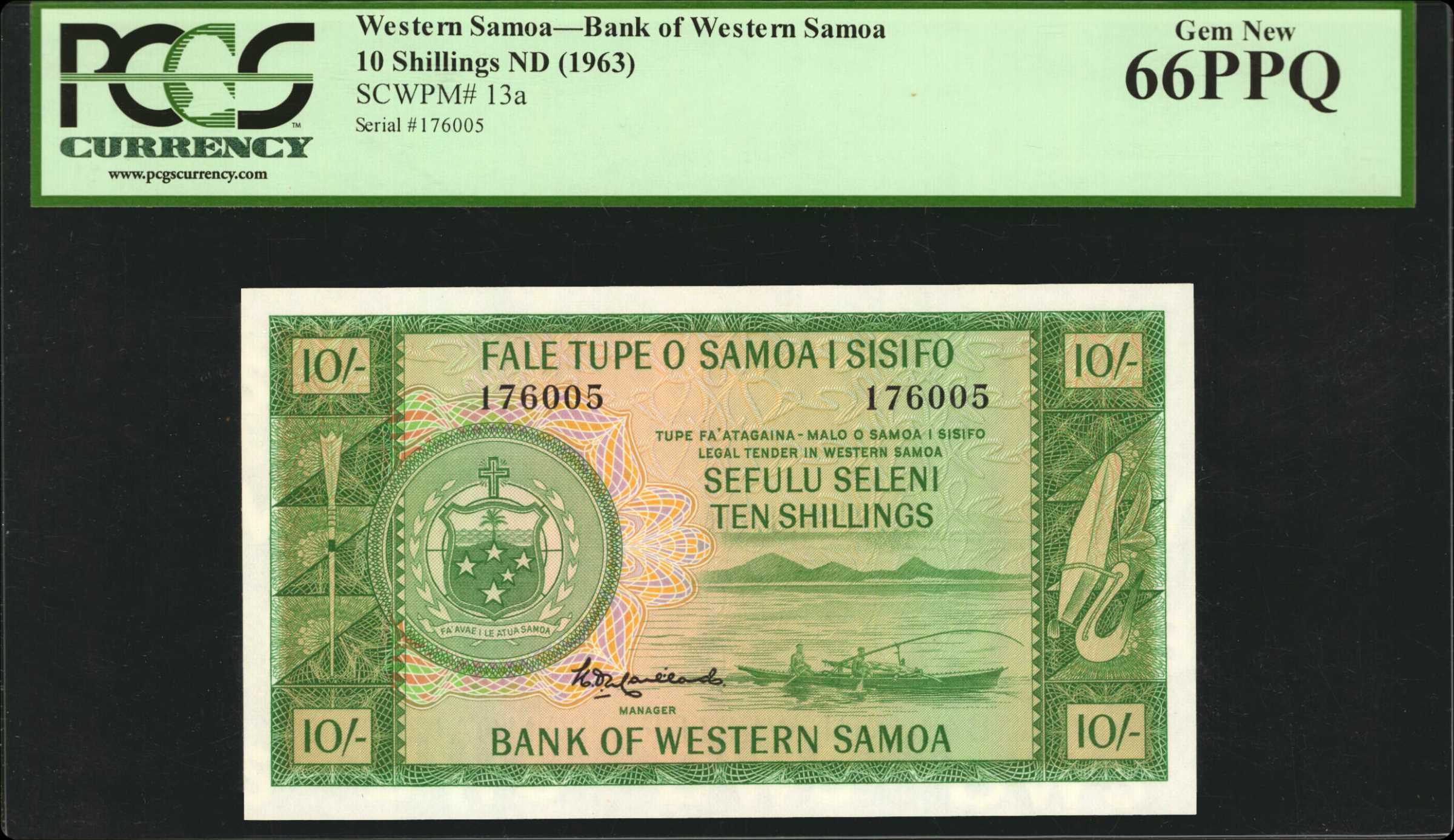 image for: Western Samoa  10 shillings(B304b)