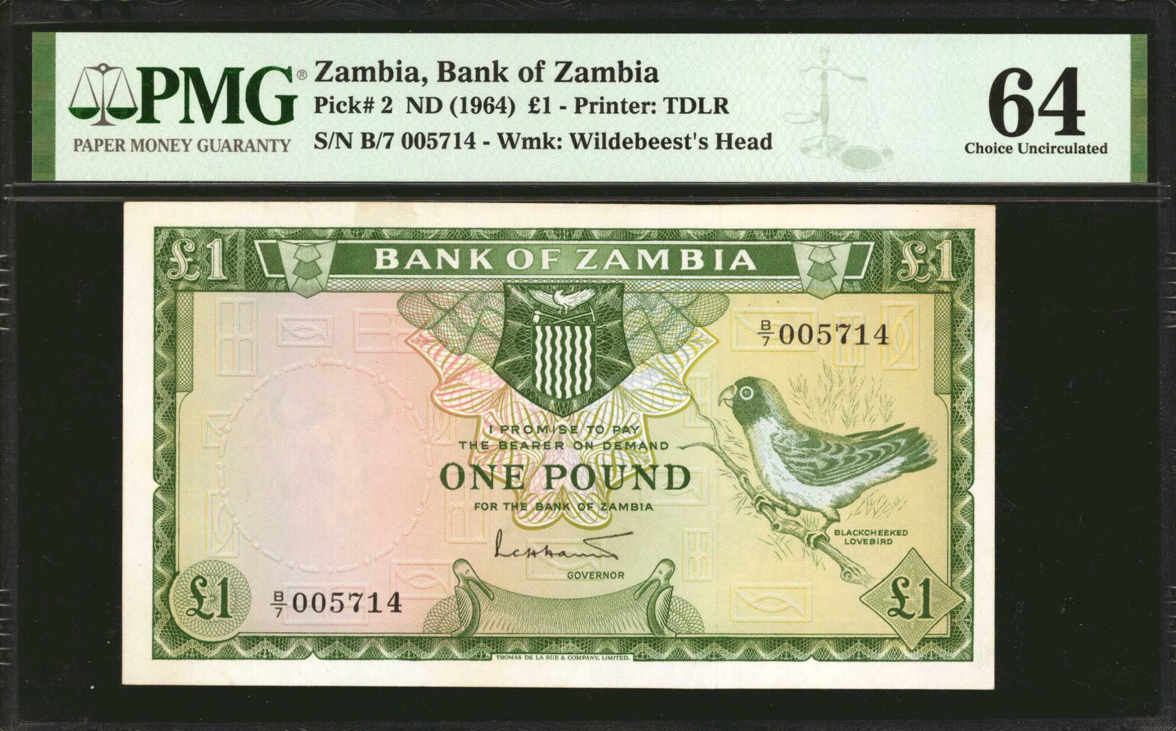 image for: Zambia  1 pound(B102as1)