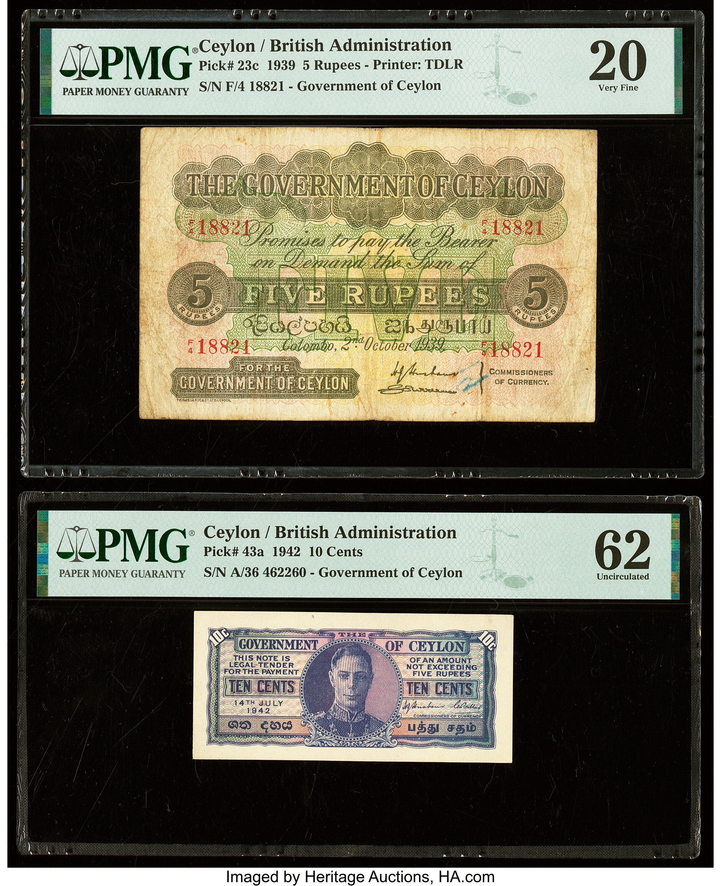 image for: Ceylon  5 rupees (B216h)