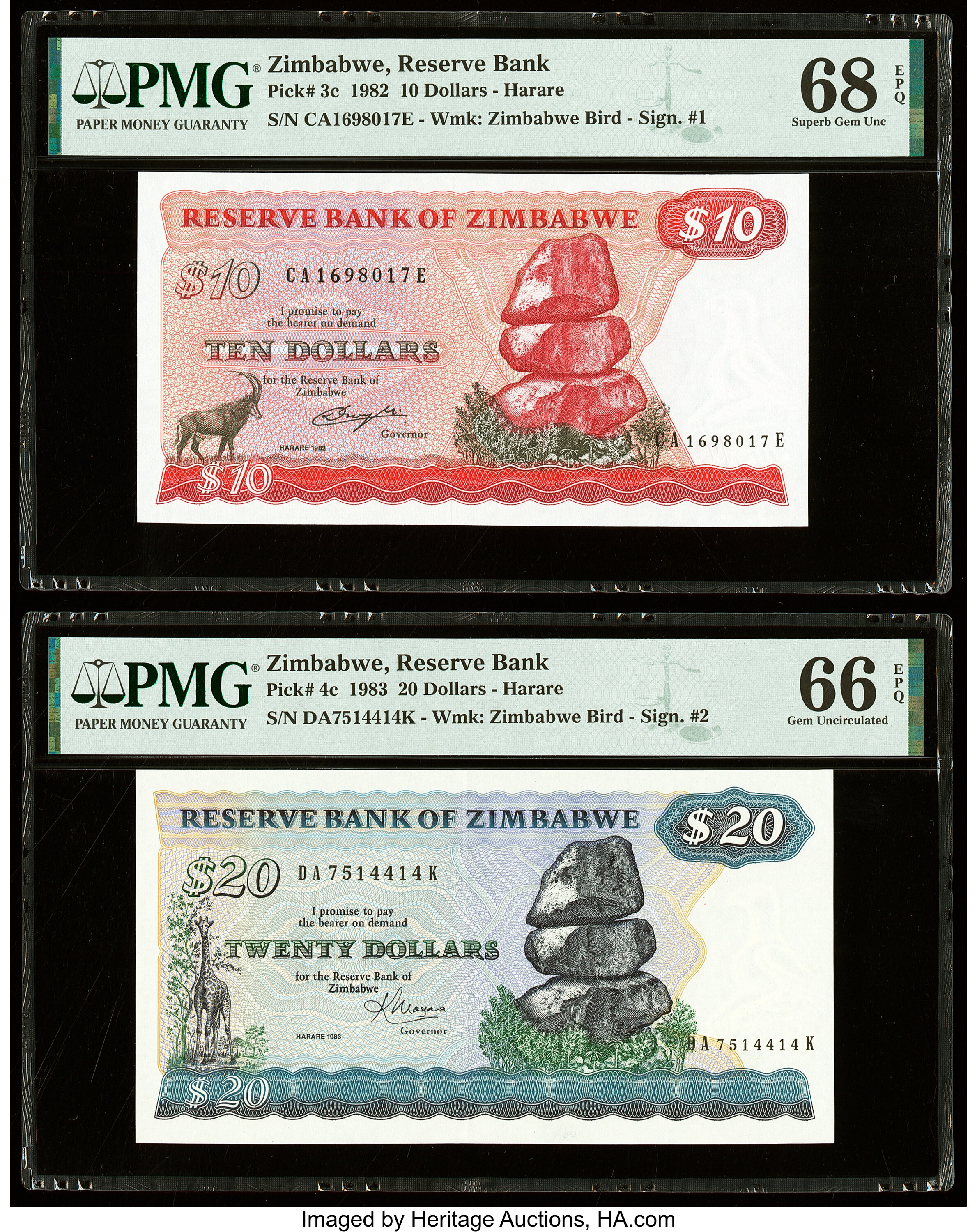 image for: Zimbabwe  10 dollars (B103e)