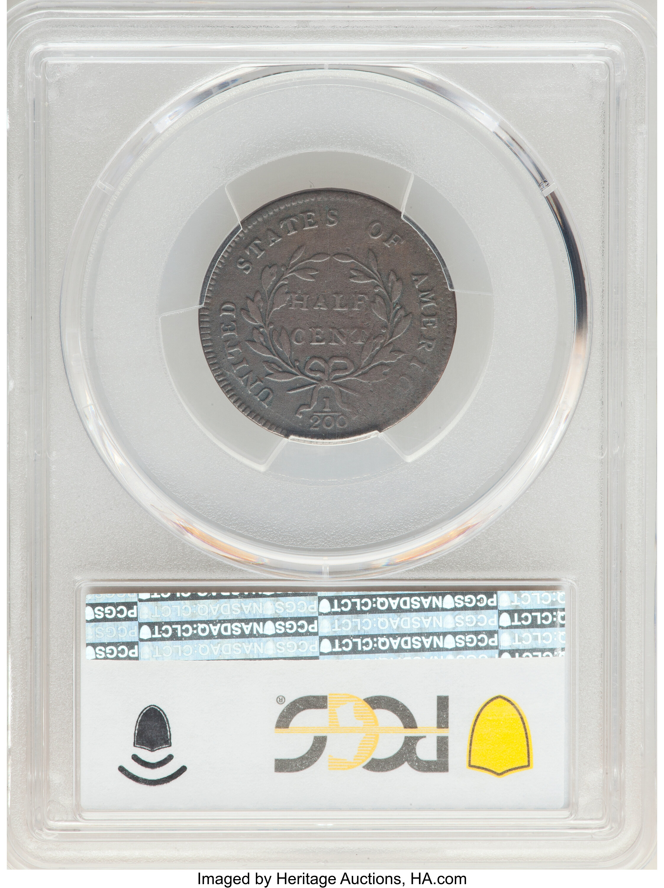 1797 1/2c Plain Edge, Centered Head, C-2 MS BN VF20 BN thumbnail 3