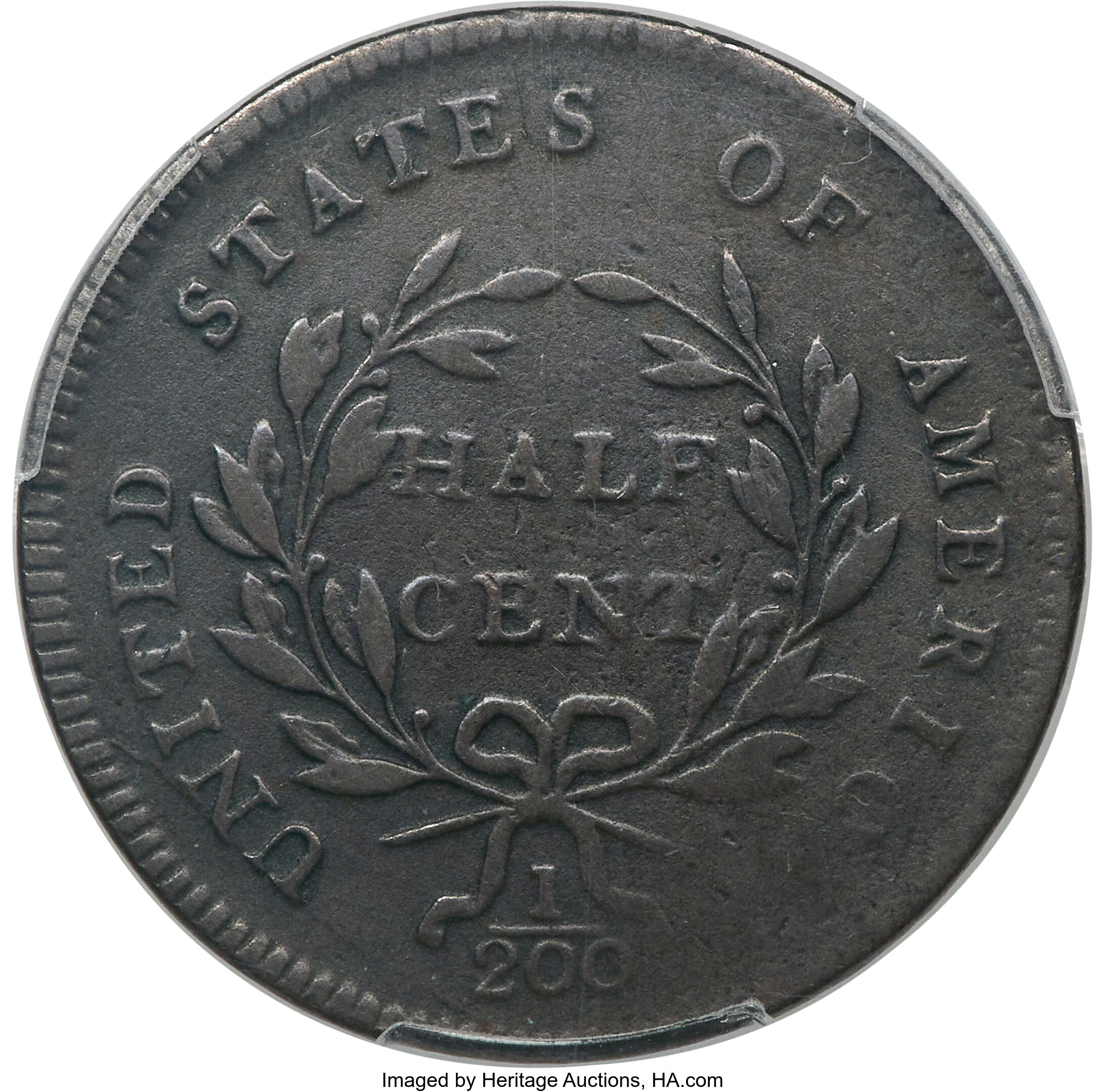 1797 1/2c Plain Edge, Centered Head, C-2 MS BN VF20 BN thumbnail 4