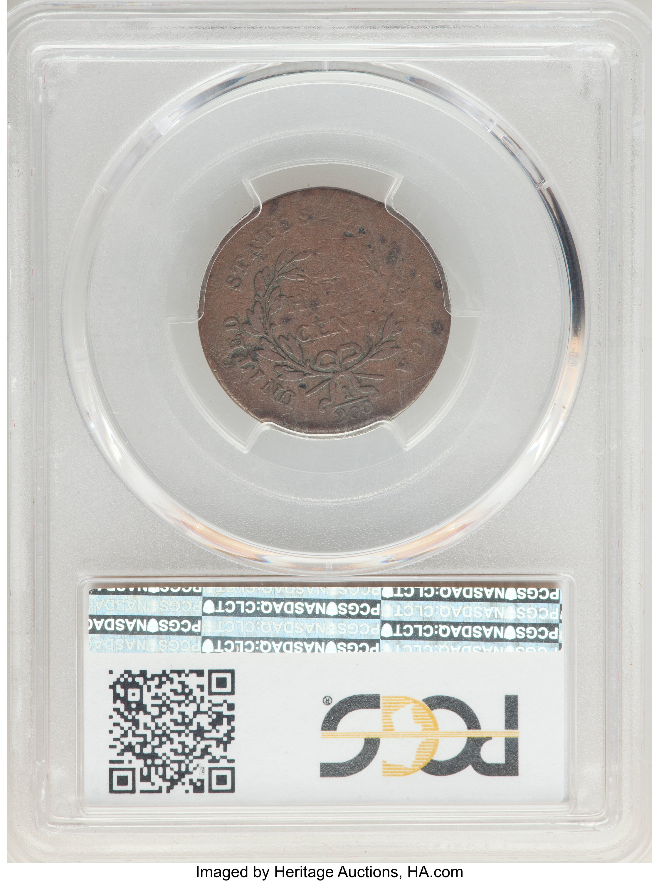 image for: 1797 1/2 C Plain Edge, Low Head, C-3a, B-3c, R.3, Fine 12 PCGS....