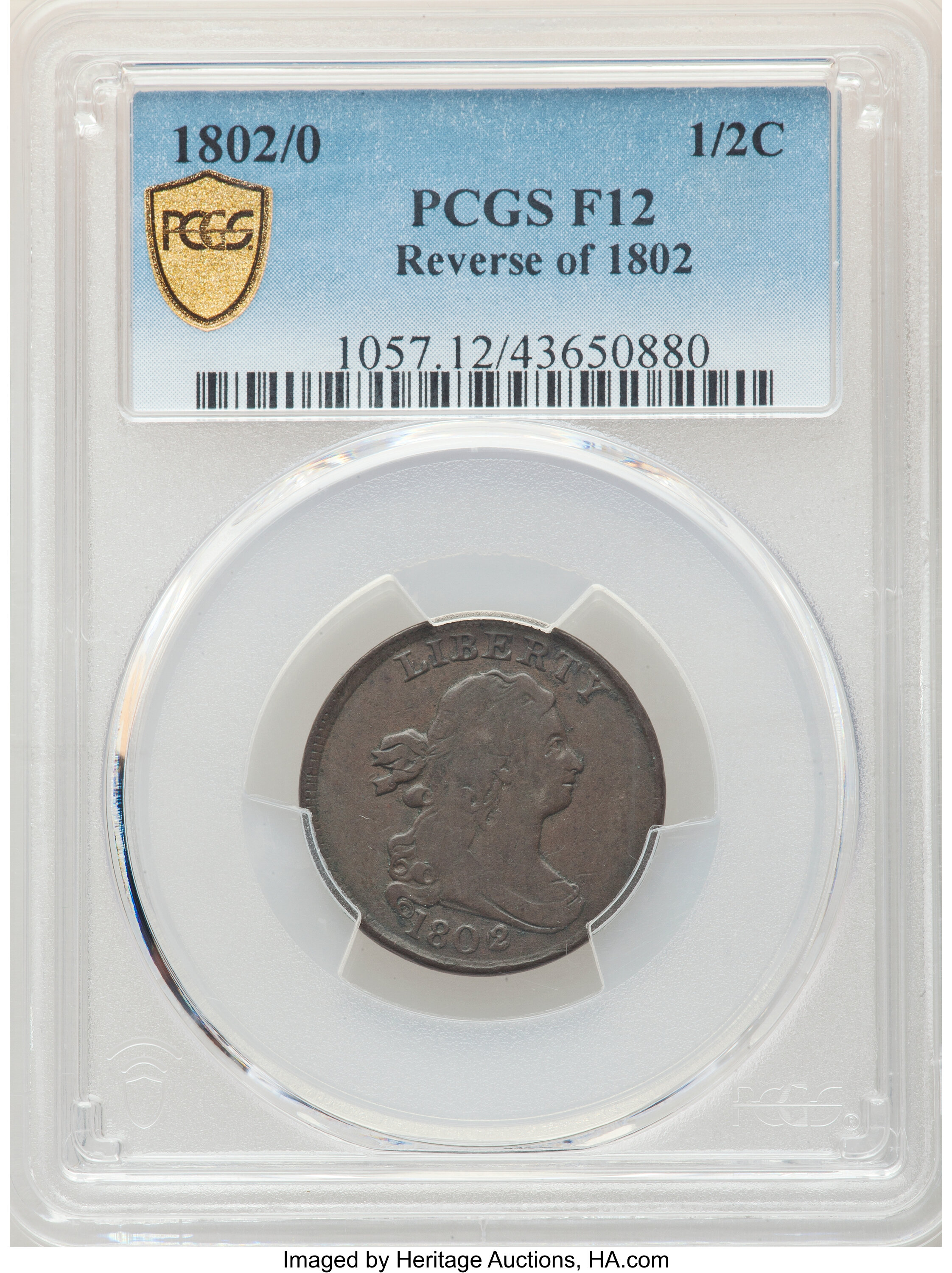 1802/0 1/2c Reverse of 1802, C-2 MS BN F12 BN thumbnail 6