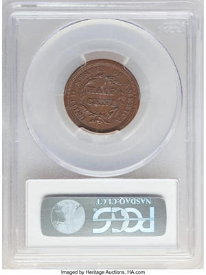 image for: 1856 1/2 C PR64 Brown PCGS. B-3, R.4....