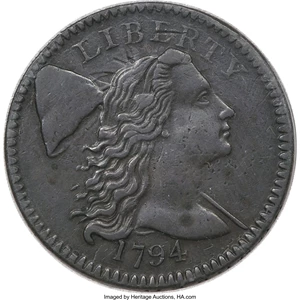 image for: 1794 1C Head of 1794, S-60, B-52, R.3, XF40 PCGS....