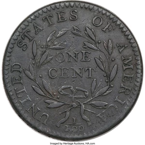 image for: 1794 1C Head of 1794, S-60, B-52, R.3, XF40 PCGS....
