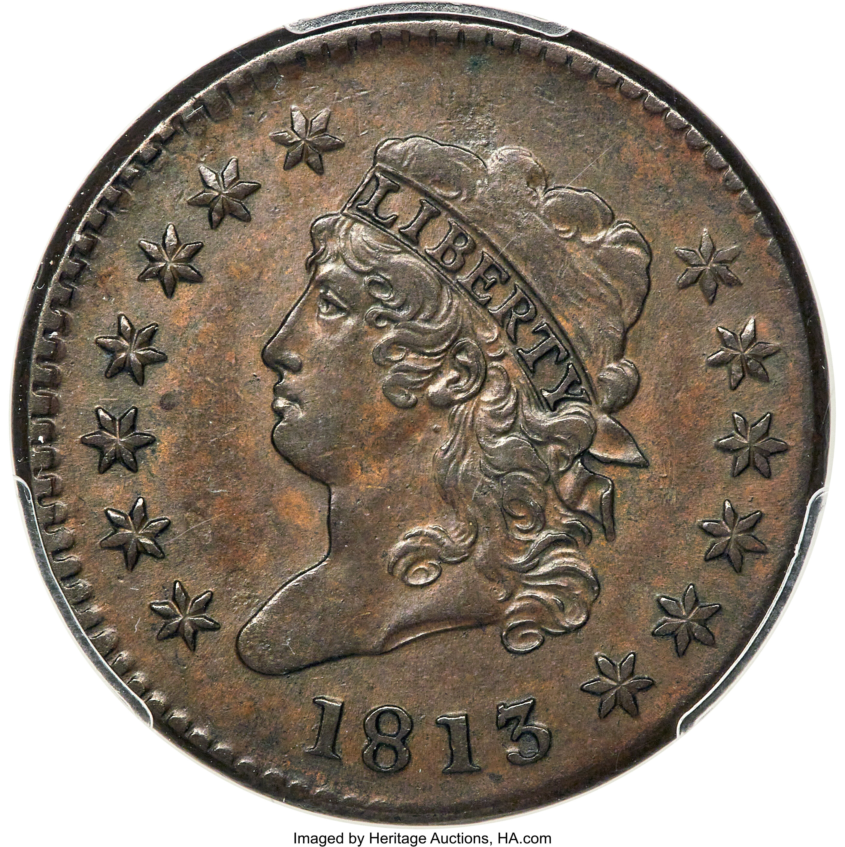 image for: 1813 1C S-293, B-1, R.2, AU50 PCGS....