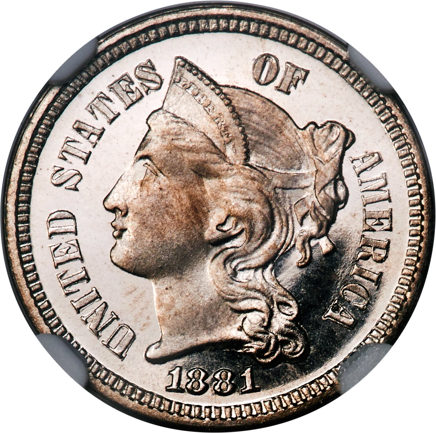 image for: 1881 3CN PR67+ Ultra Cameo NGC....