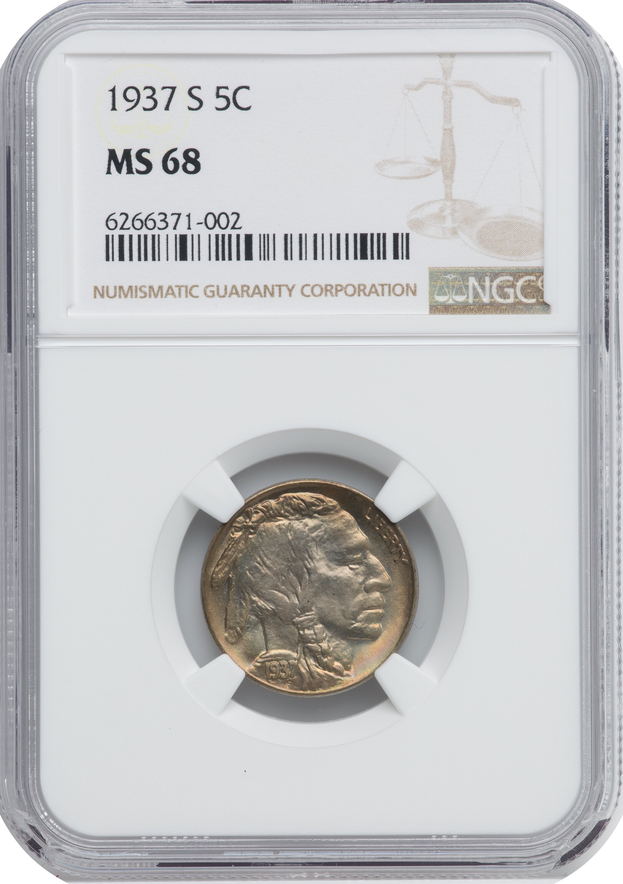 1937-S 5c MS68 thumbnail 6