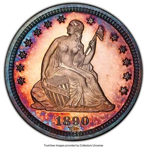 image for: 1890 25C PR66 Cameo PCGS....