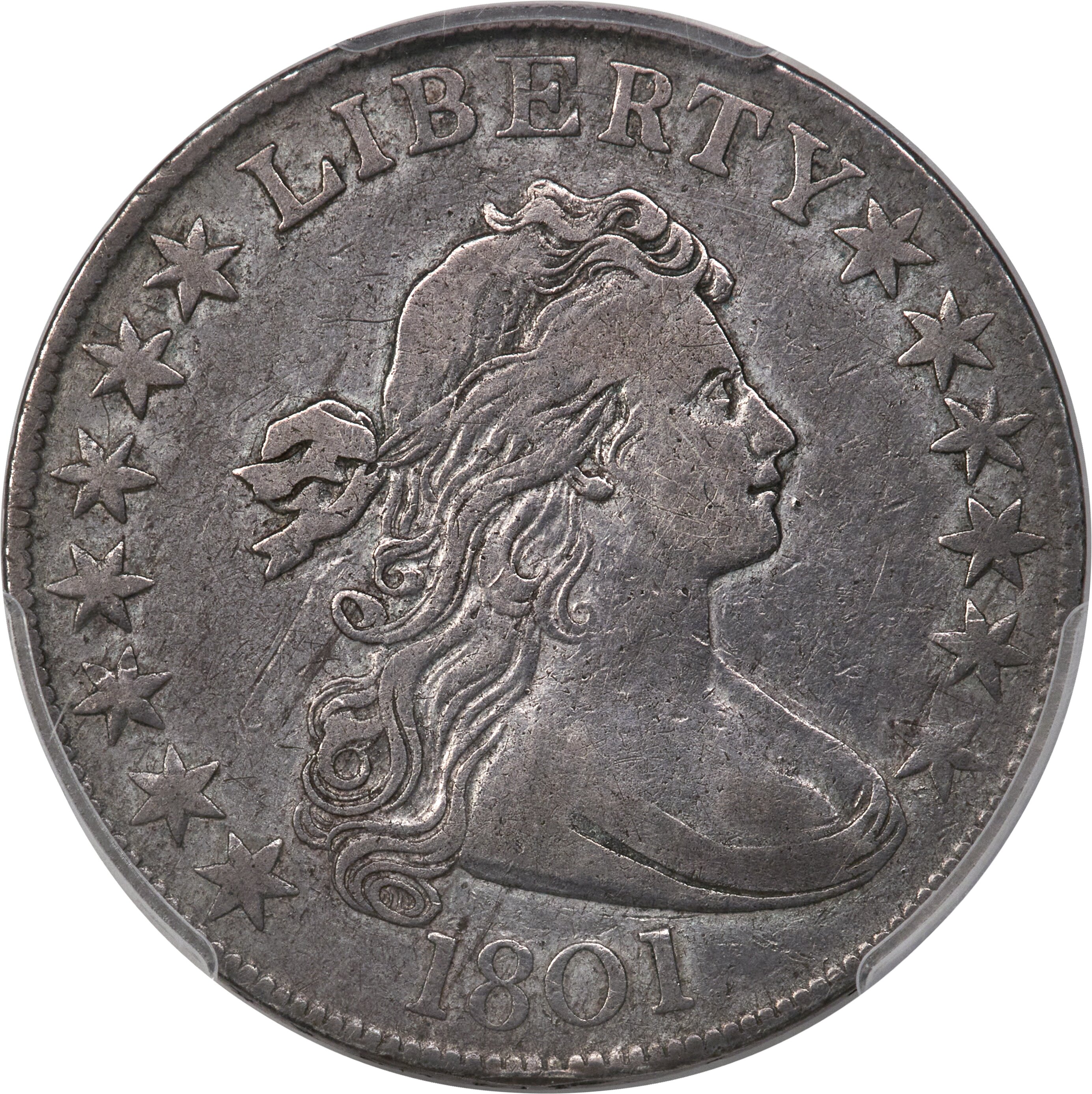 image for: 1801 50C O-102, T-1, R.4, VF25 PCGS....