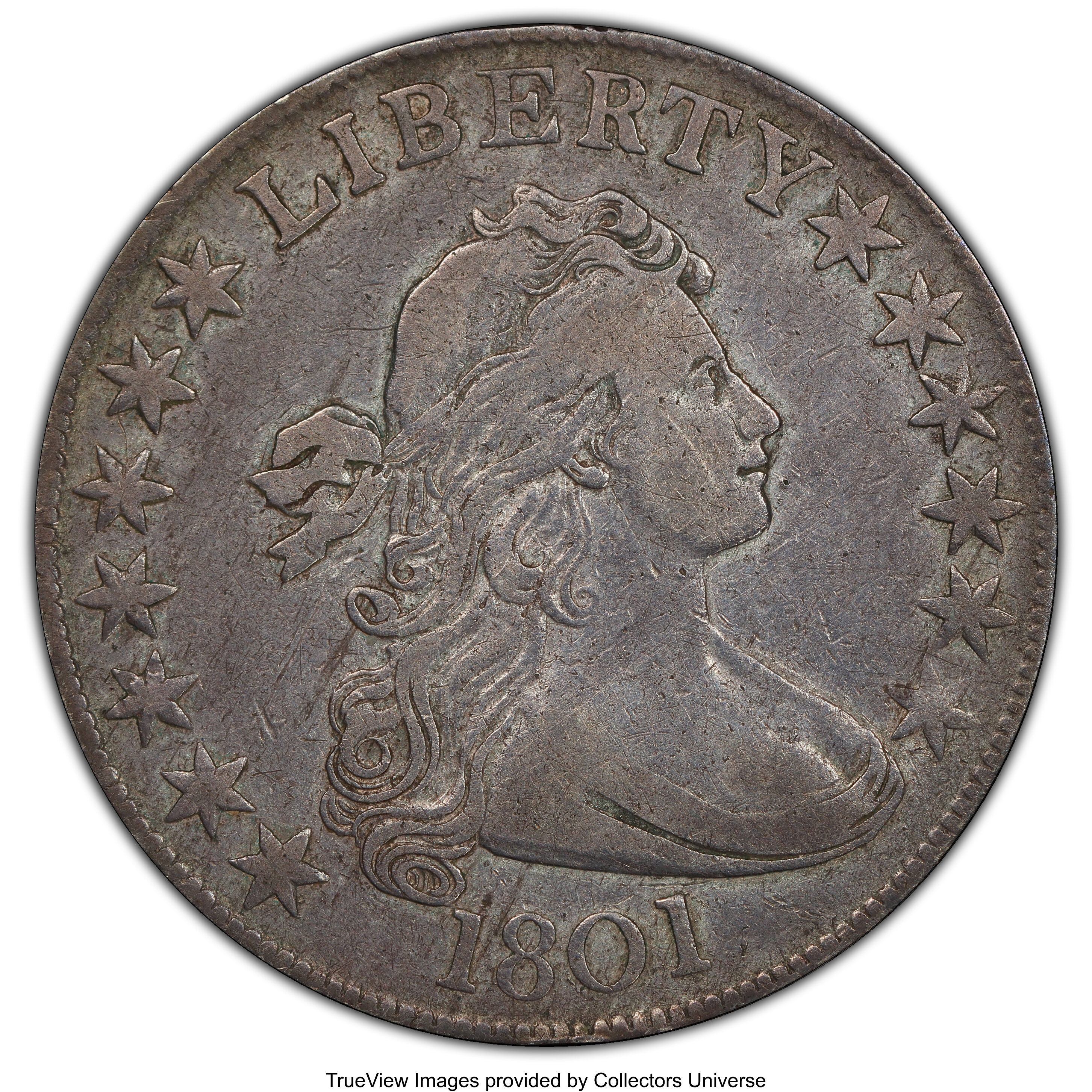 image for: 1801 50C O-102, T-1, R.4, VF25 PCGS....