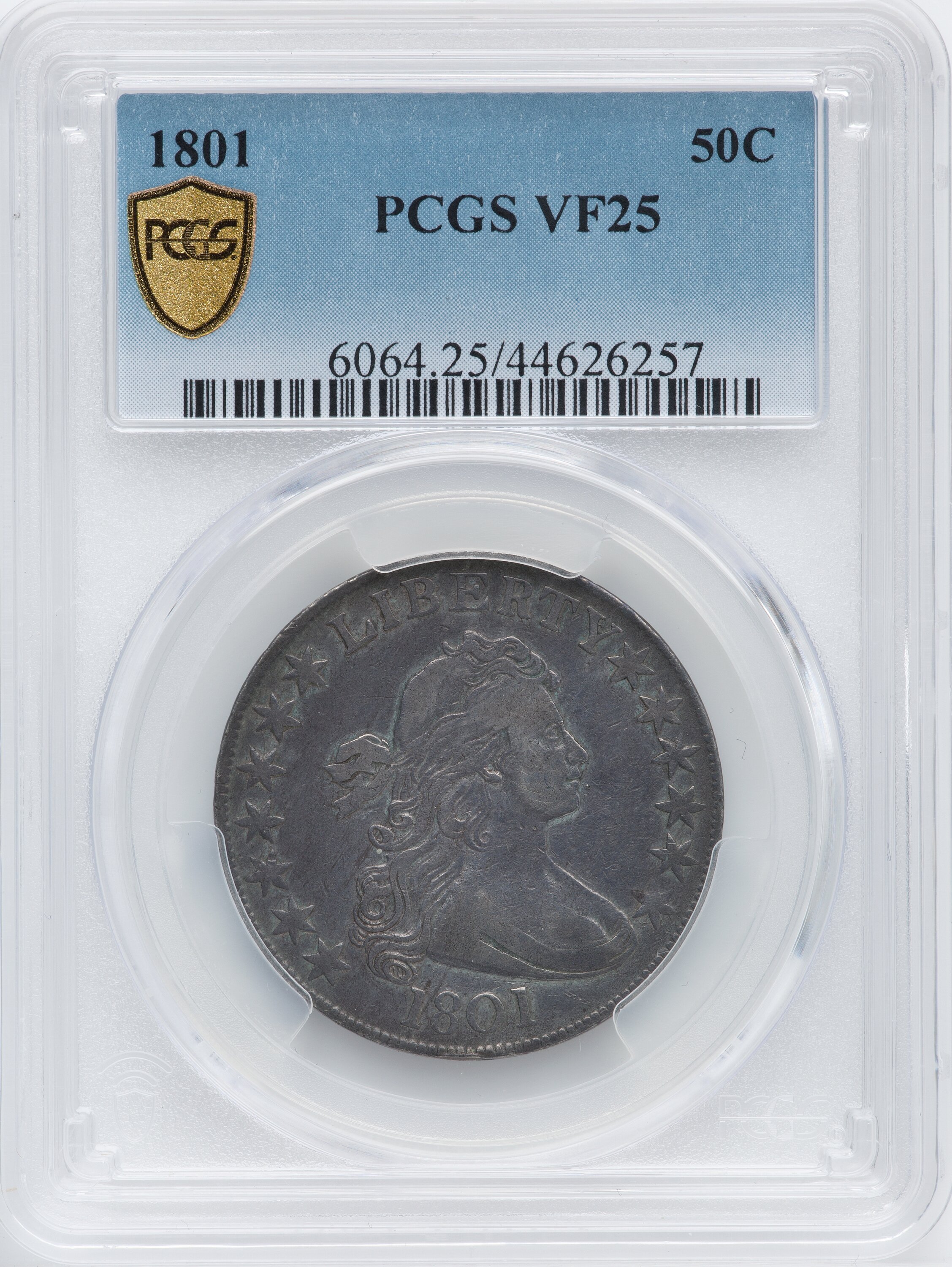 image for: 1801 50C O-102, T-1, R.4, VF25 PCGS....