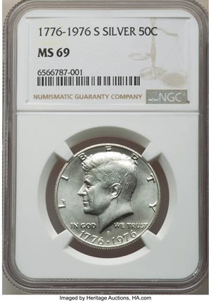 image for: 1976-S 50C Silver MS69 NGC....
