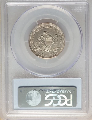 image for: 1857 25C PR61 PCGS. PCGS Population: (2/31). NGC Census: (1/30). CDN: $1,850 Whsle. Bid for NGC/PCGS PR61. Mintage 20. ...
