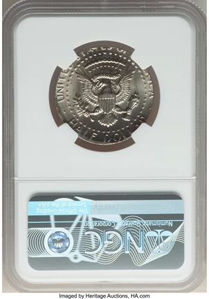 image for: 1979 50C Kennedy Half Dollar -- Struck on an Anthony Dollar Blank -- MS64 NGC. 8.1 grams...